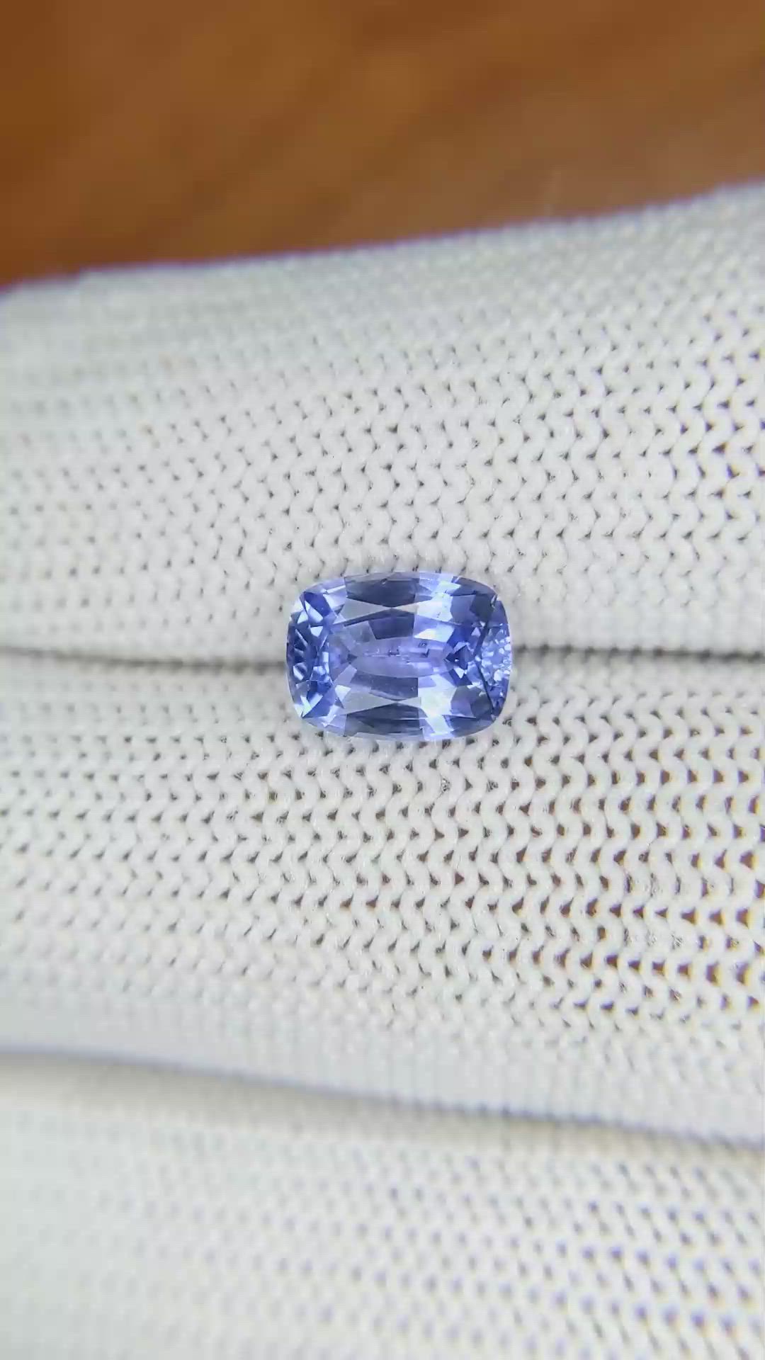 2.24 Ct. Blue Sapphire from Ceylon (Sri Lanka) Size Video