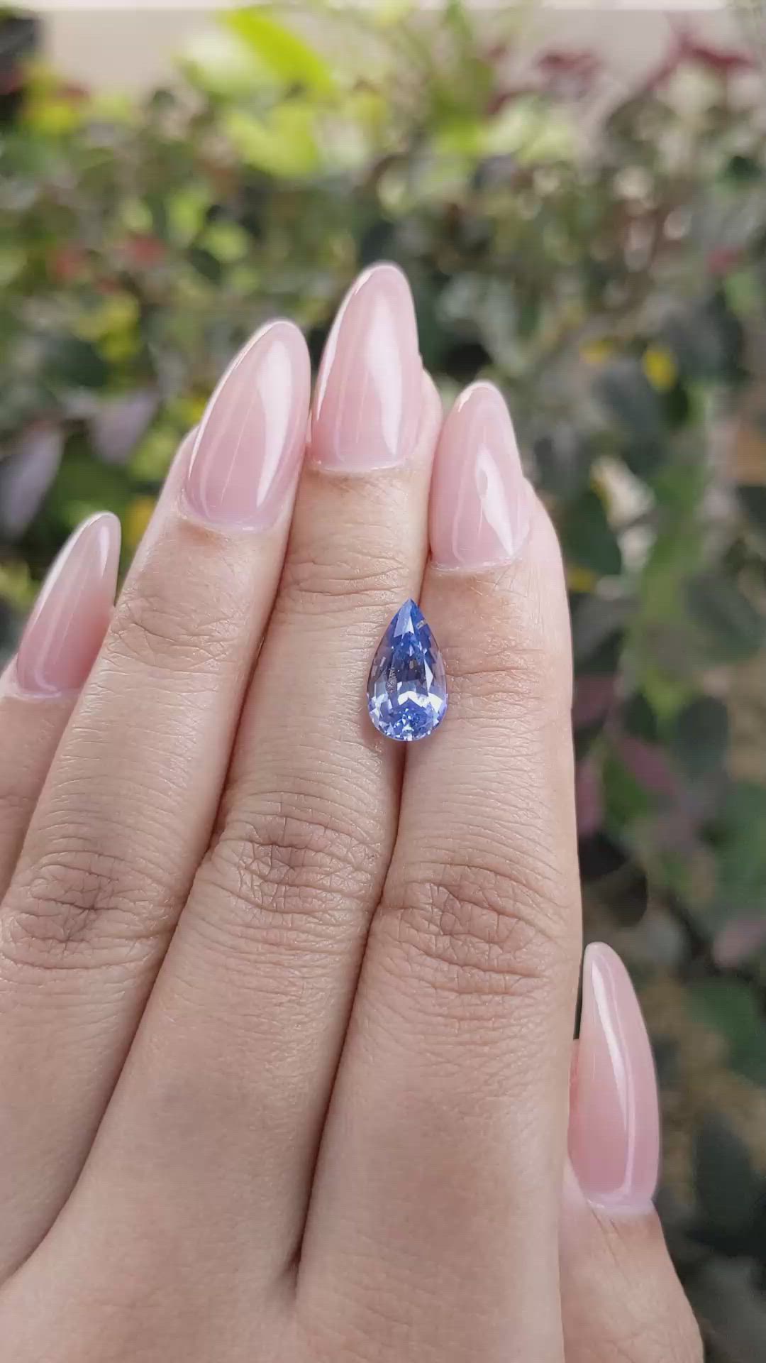3.04 Ct. Blue Sapphire from Ceylon (Sri Lanka) Size Video
