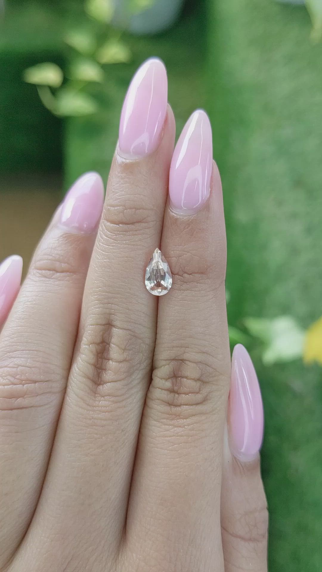 1.09 Ct. Peach Sapphire from Ceylon (Sri Lanka) Size Video