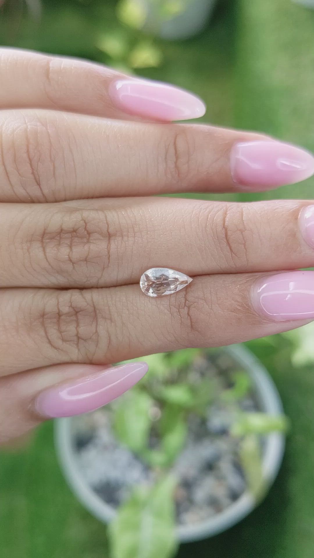 1.09 Ct. Peach Sapphire from Ceylon (Sri Lanka) Size Video