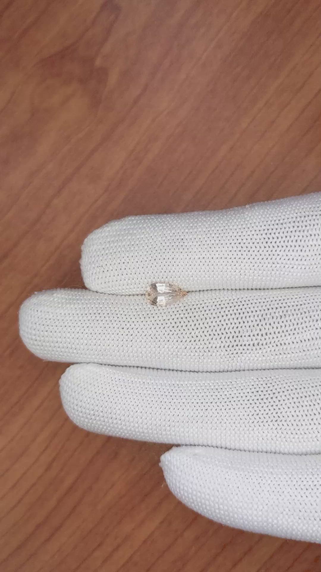 1.09 Ct. Peach Sapphire from Ceylon (Sri Lanka) Size Video