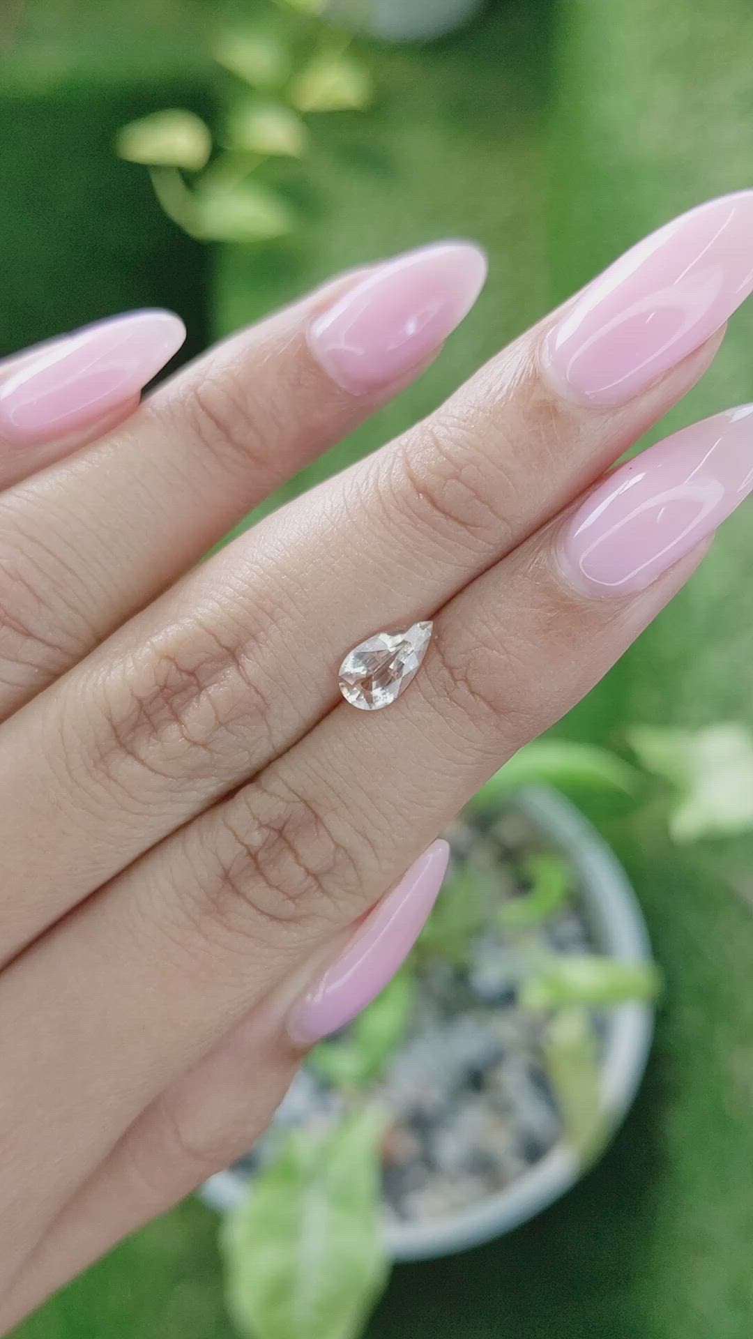 1.09 Ct. Peach Sapphire from Ceylon (Sri Lanka) Size Video
