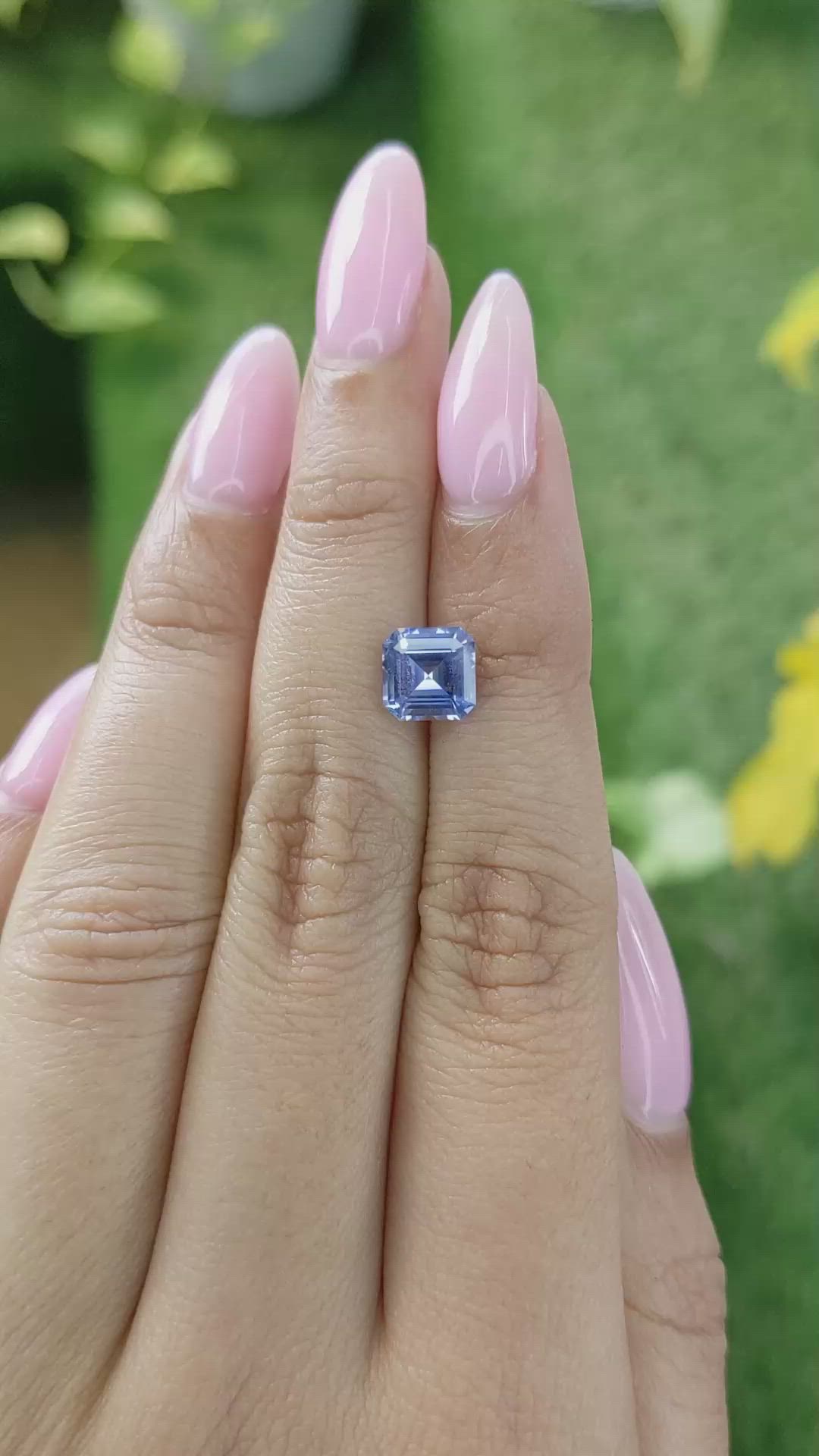 2.11 Ct. Blue Sapphire from Ceylon (Sri Lanka) Size Video