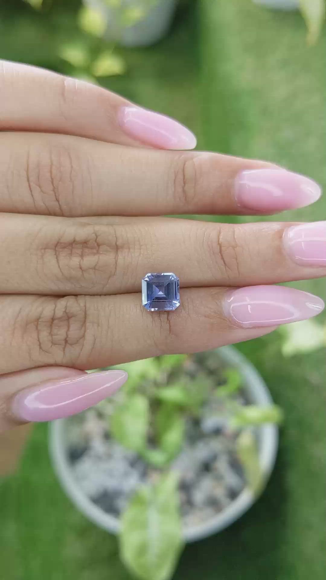 2.11 Ct. Blue Sapphire from Ceylon (Sri Lanka) Size Video