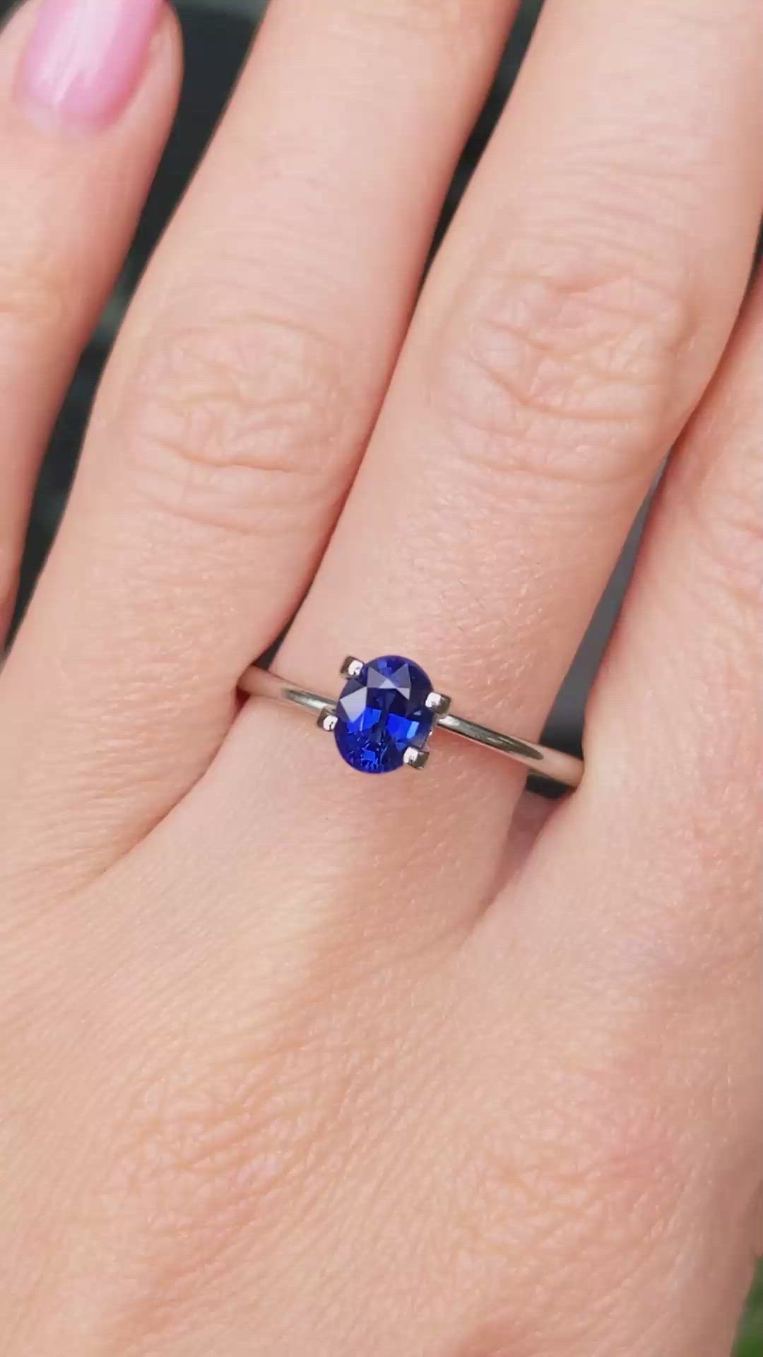 1.00 Ct. Blue Sapphire from West Africa Size Video