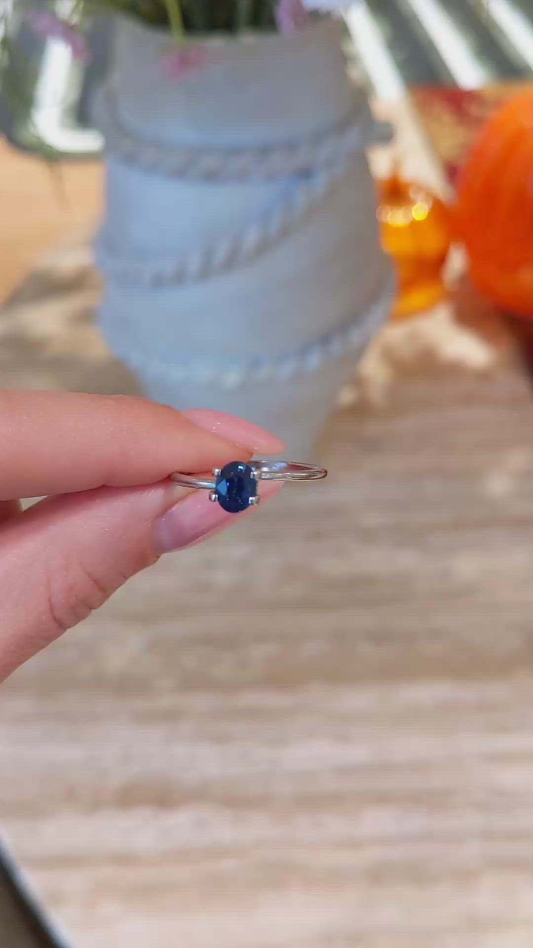1.00 Ct. Blue Sapphire from West Africa Size Video