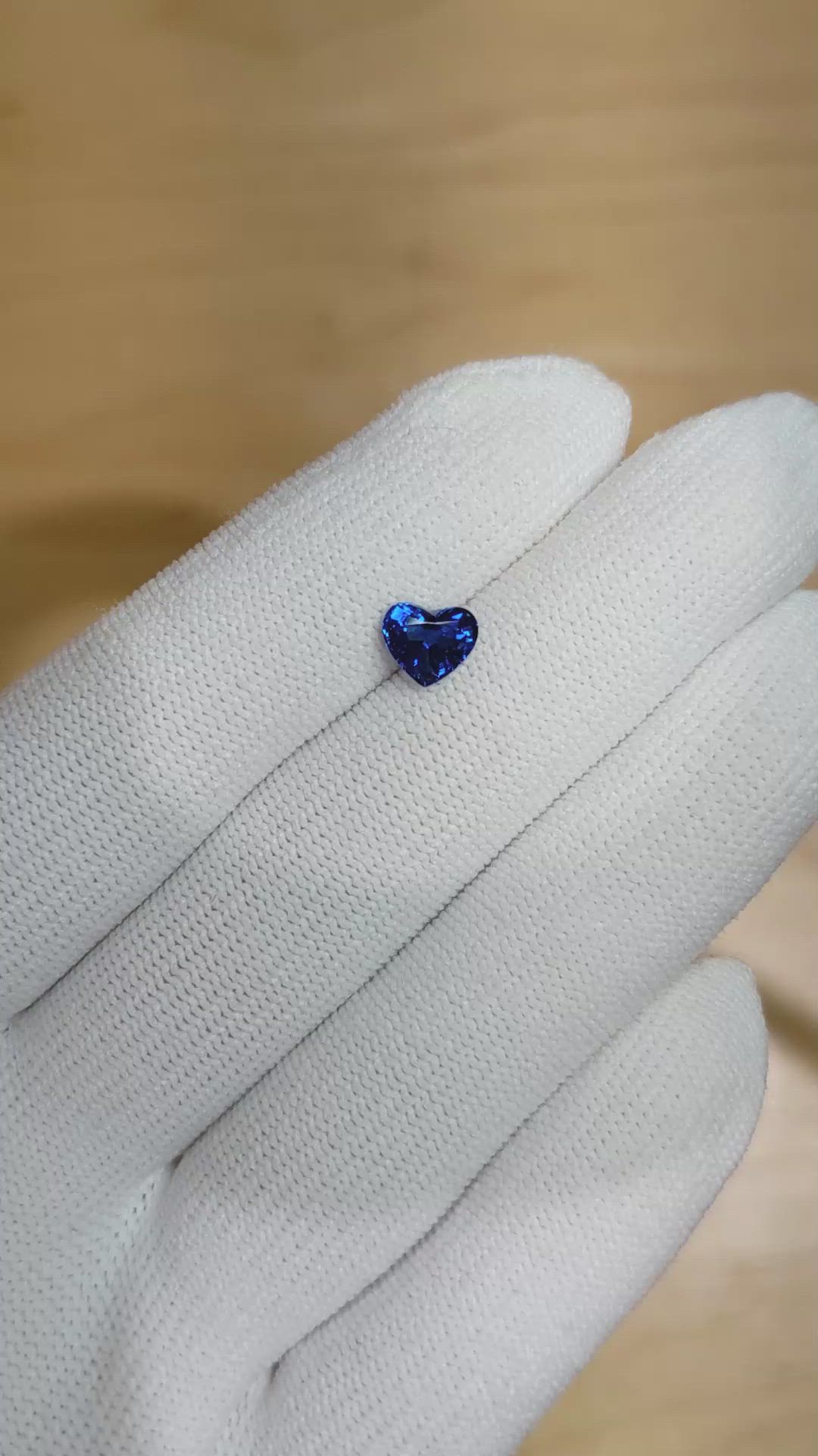 1.04 Ct. Blue Sapphire from West Africa Size Video