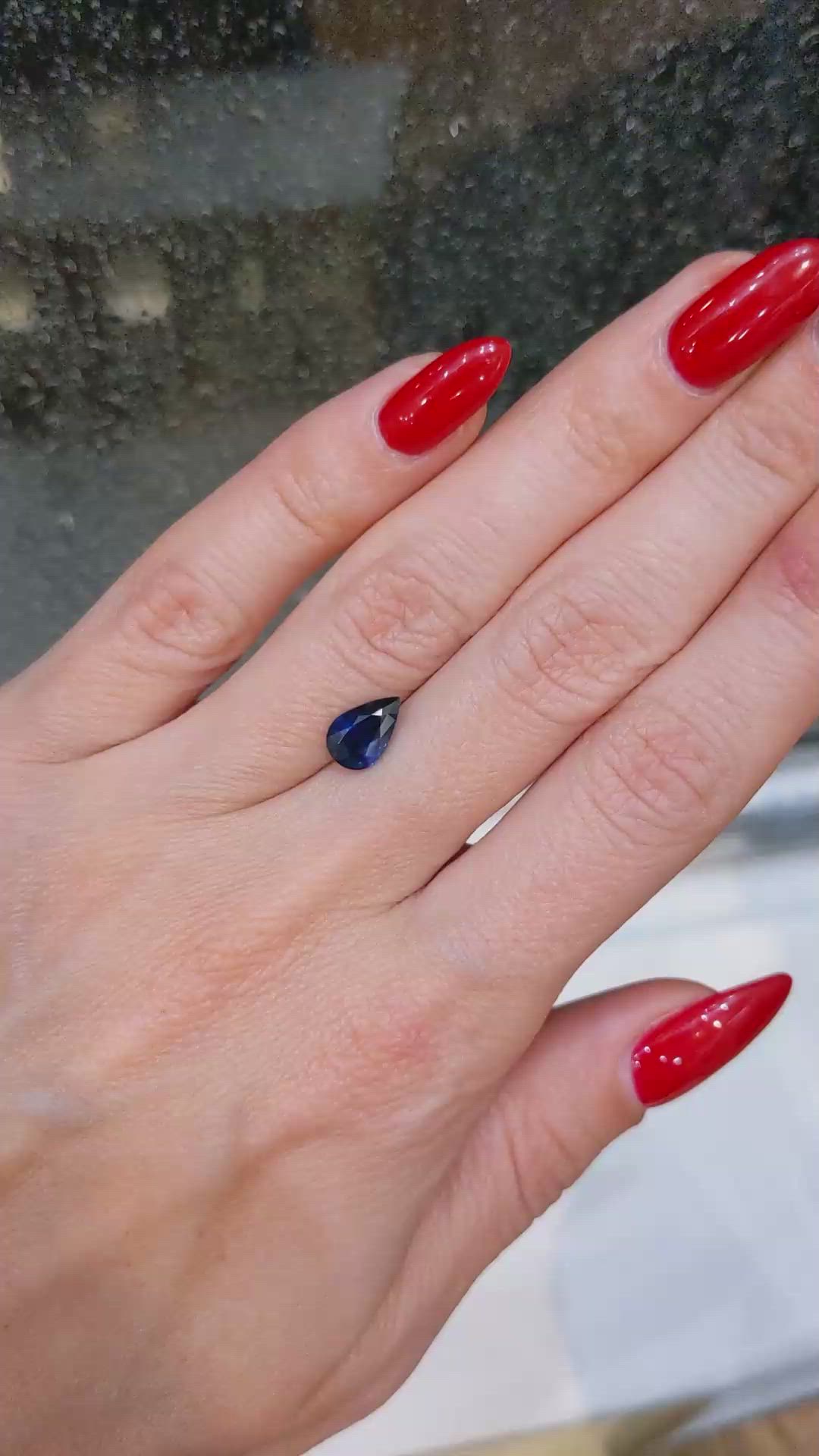 1.52 Ct. Blue Sapphire from West Africa Size Video