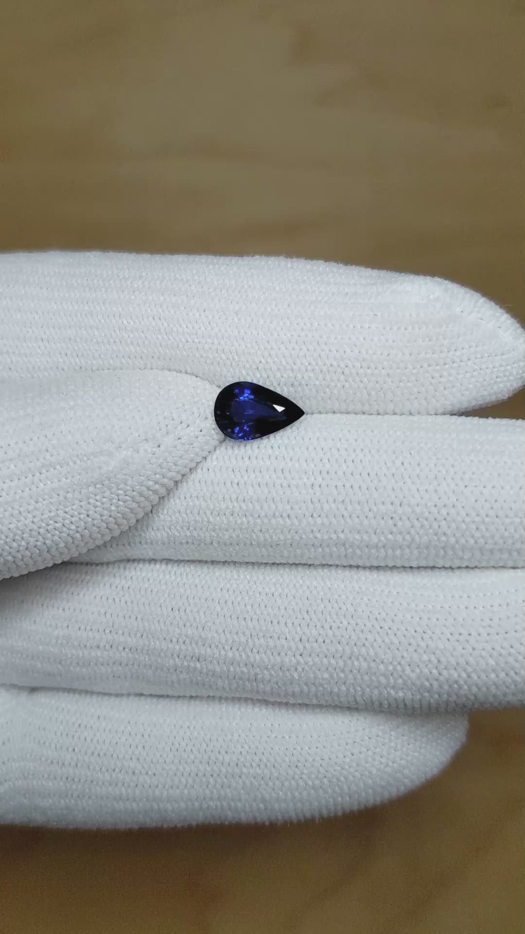 1.52 Ct. Blue Sapphire from West Africa Size Video