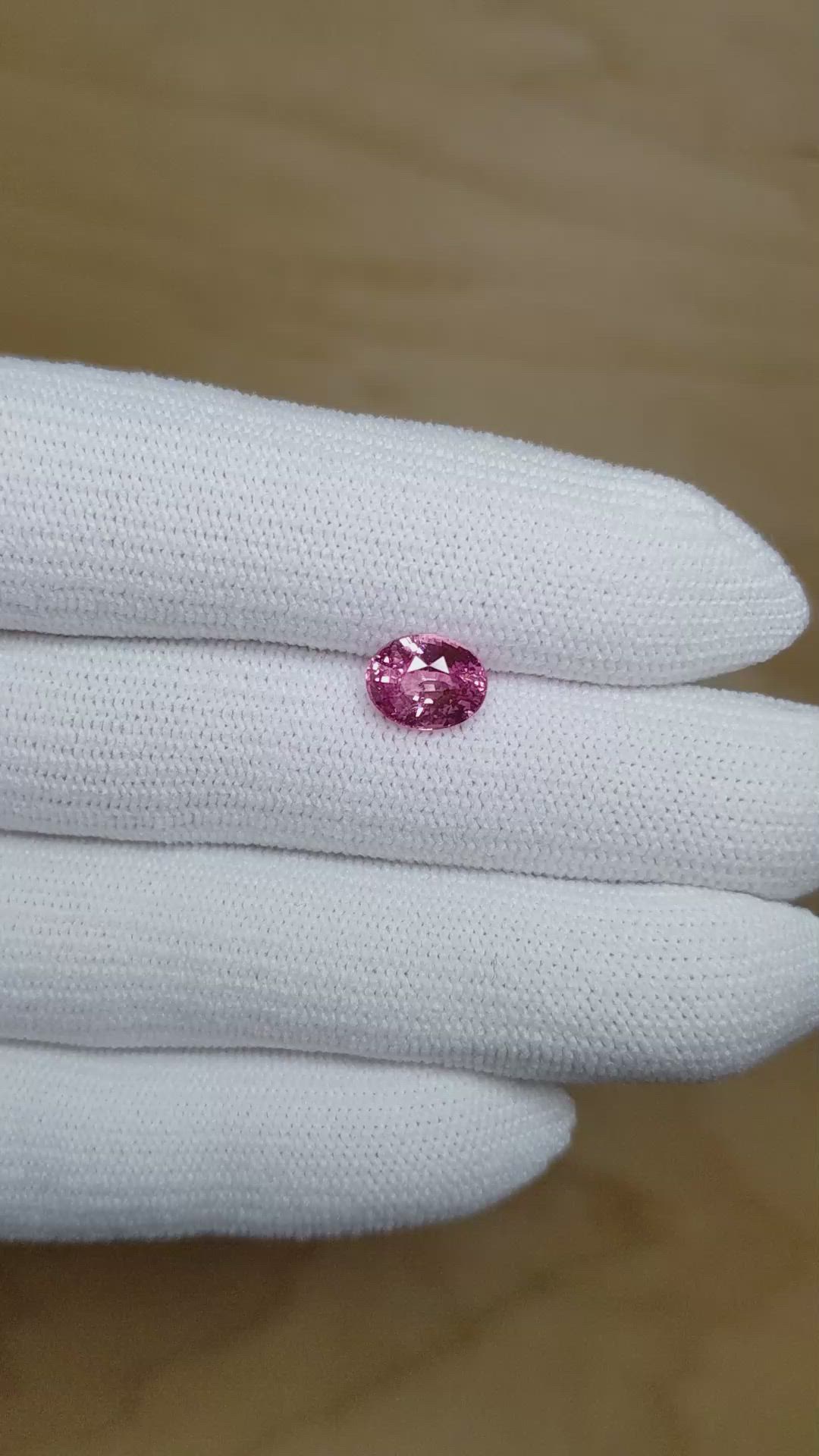 2.05 Ct. Padparadscha Sapphire from Ceylon (Sri Lanka) Size Video
