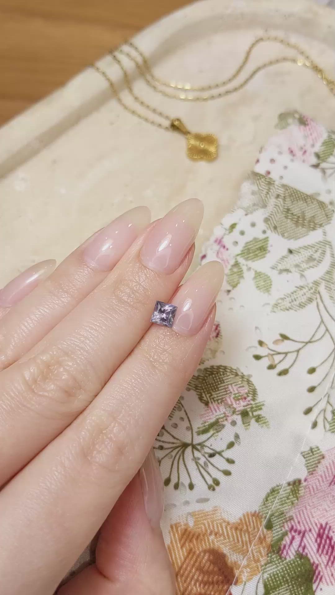 0.83 Ct. Grey Sapphire from Ceylon (Sri Lanka) Size Video