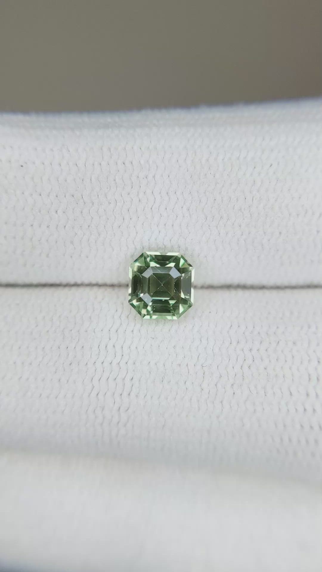 1.08 Ct. Yellowish Green Sapphire from Madagascar Size Video