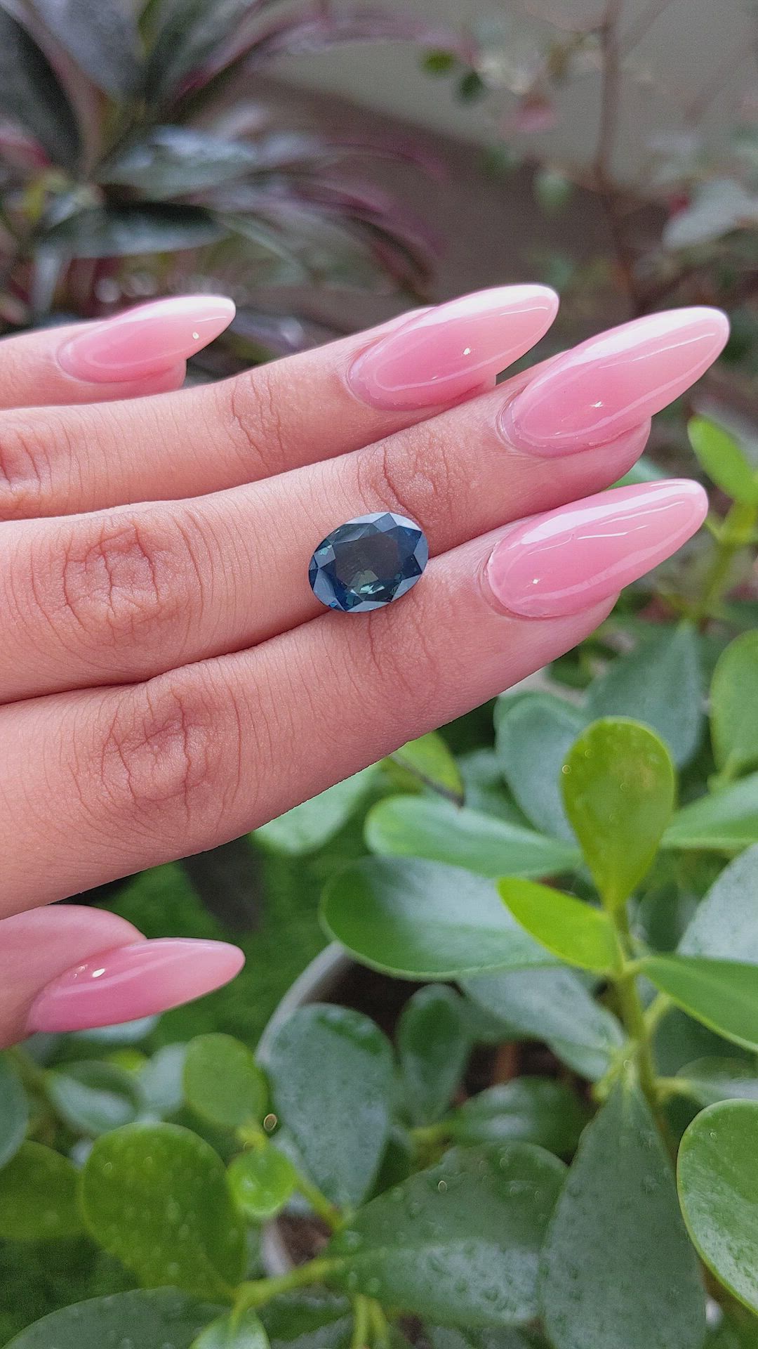5.03 Ct. Greenish Blue Sapphire from Africa Size Video