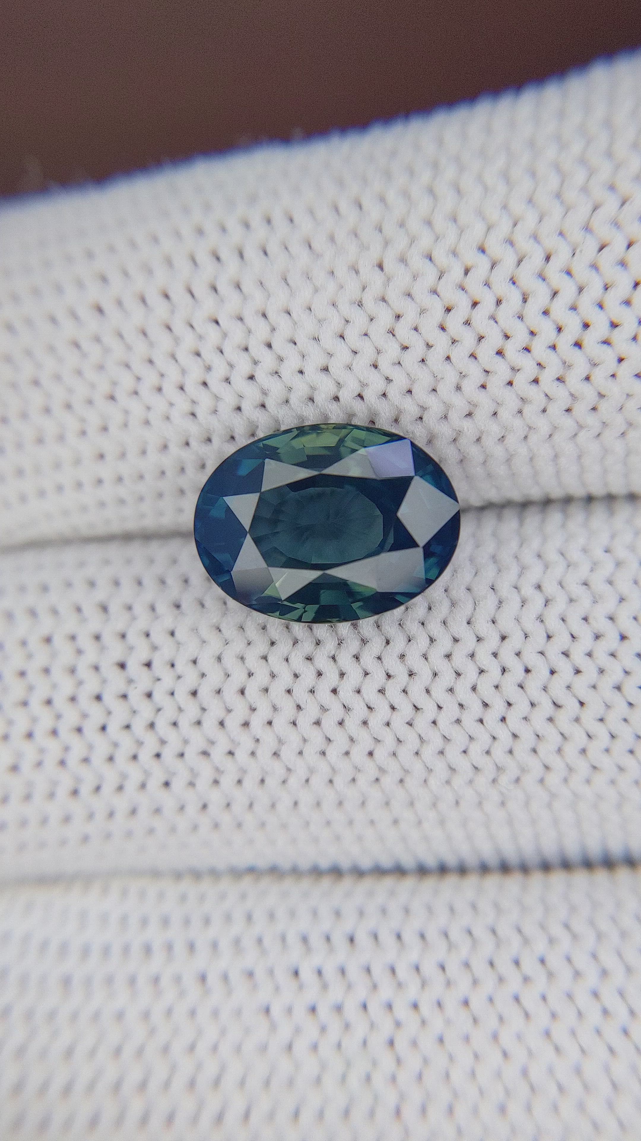 5.03 Ct. Greenish Blue Sapphire from Africa Size Video