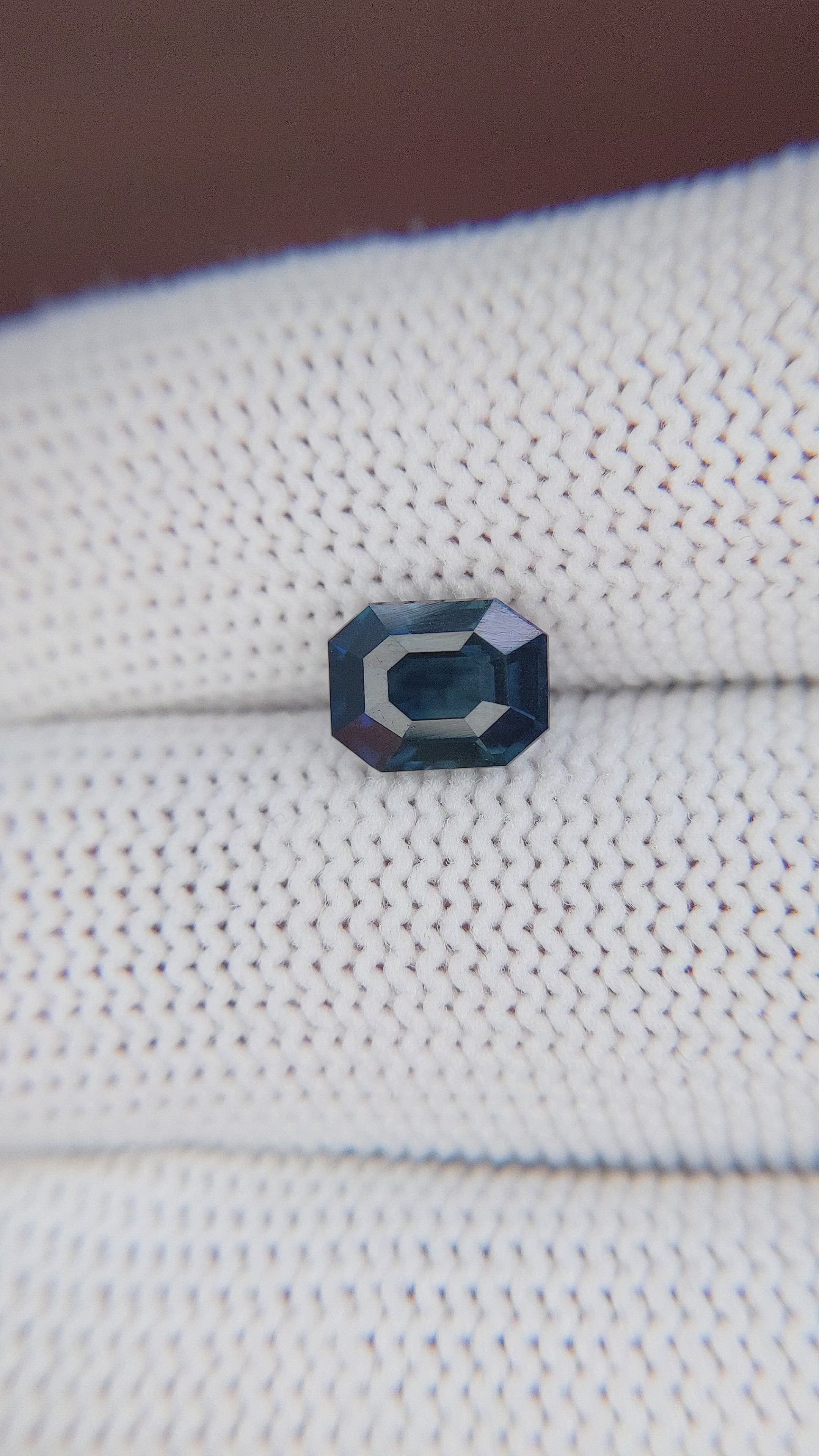 2.03 Ct. Greenish Blue Sapphire from Africa Size Video
