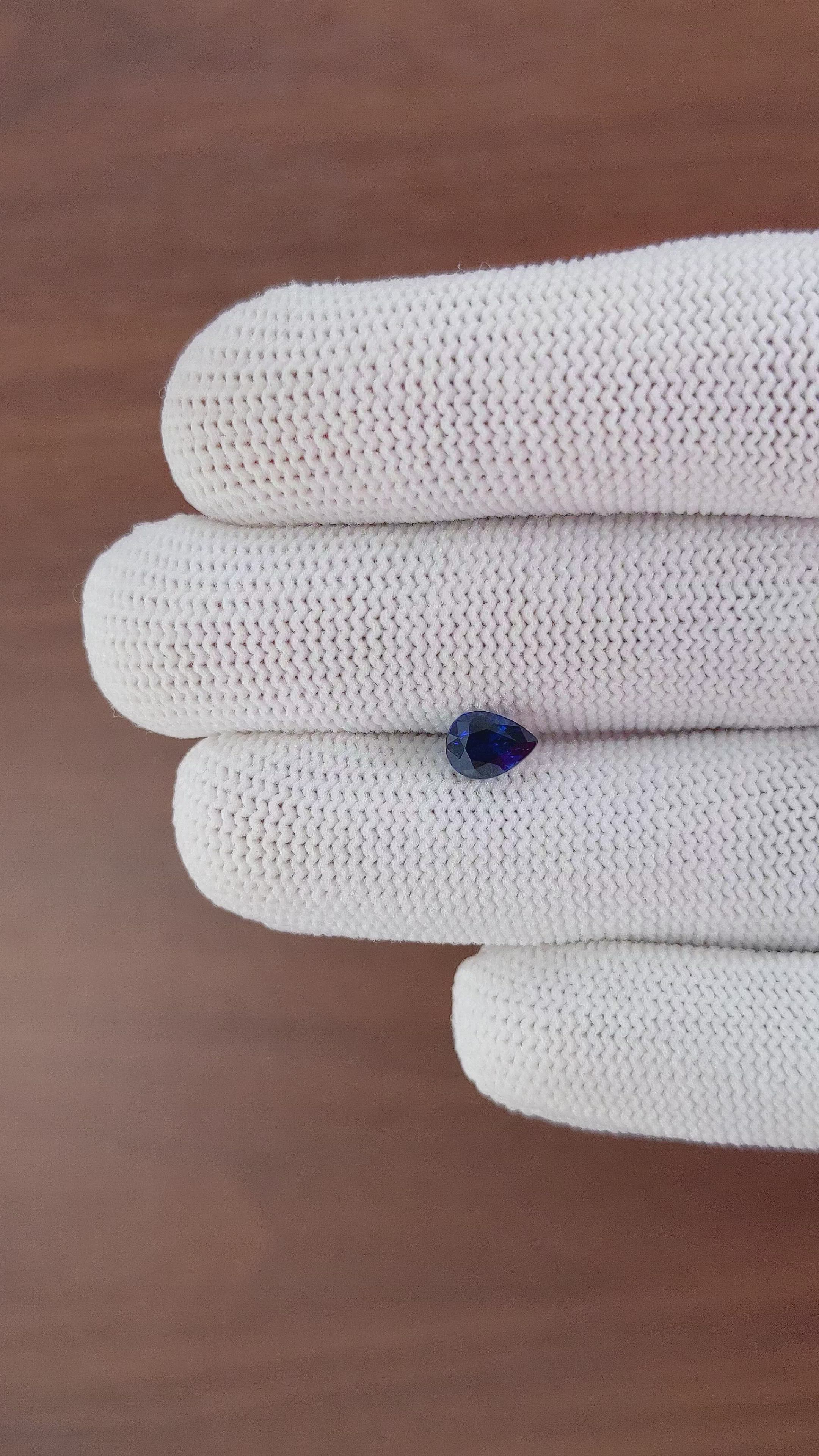 0.98 Ct. Blue Sapphire from Africa Size Video