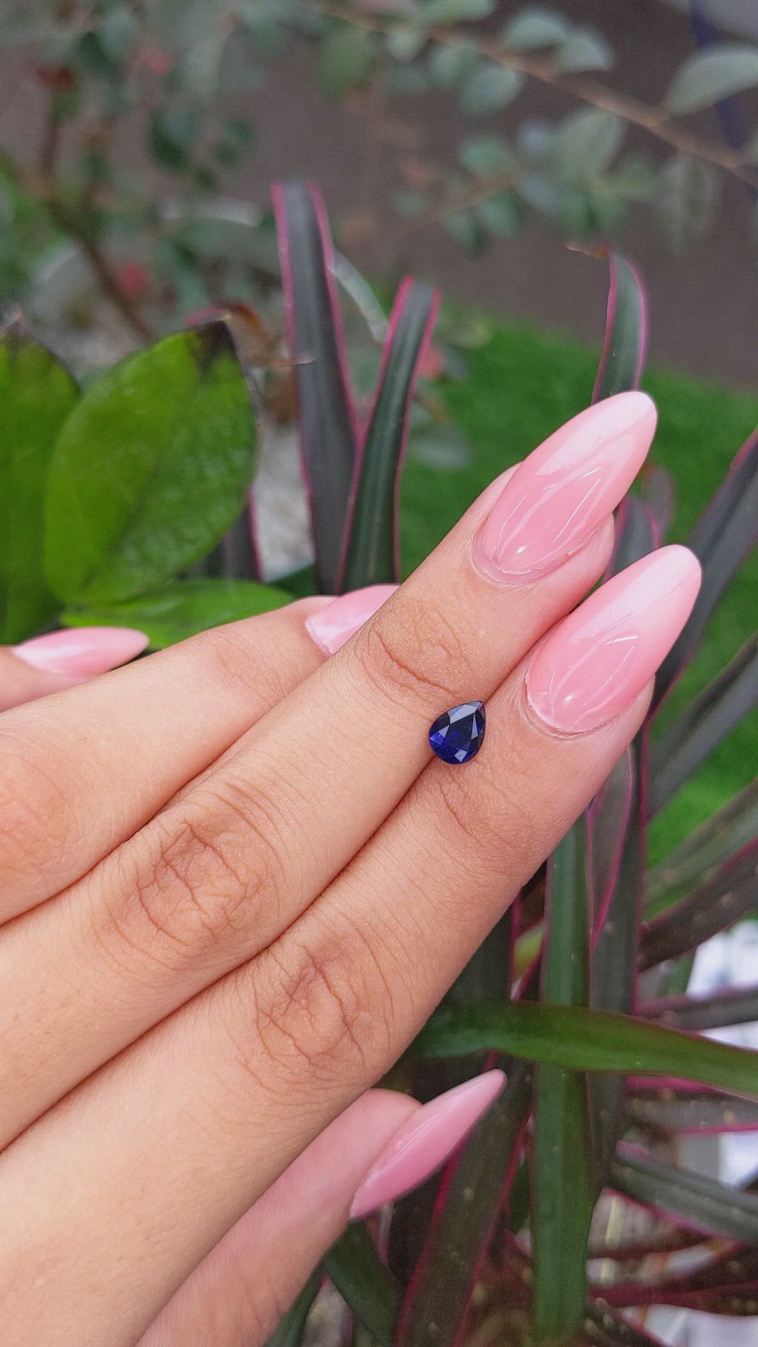 0.98 Ct. Blue Sapphire from Africa Size Video