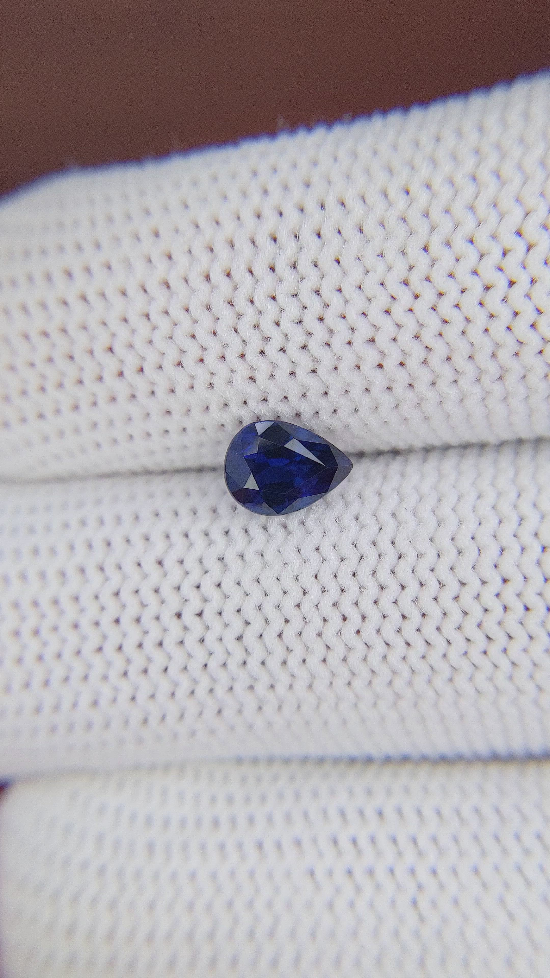 0.98 Ct. Blue Sapphire from Africa Size Video