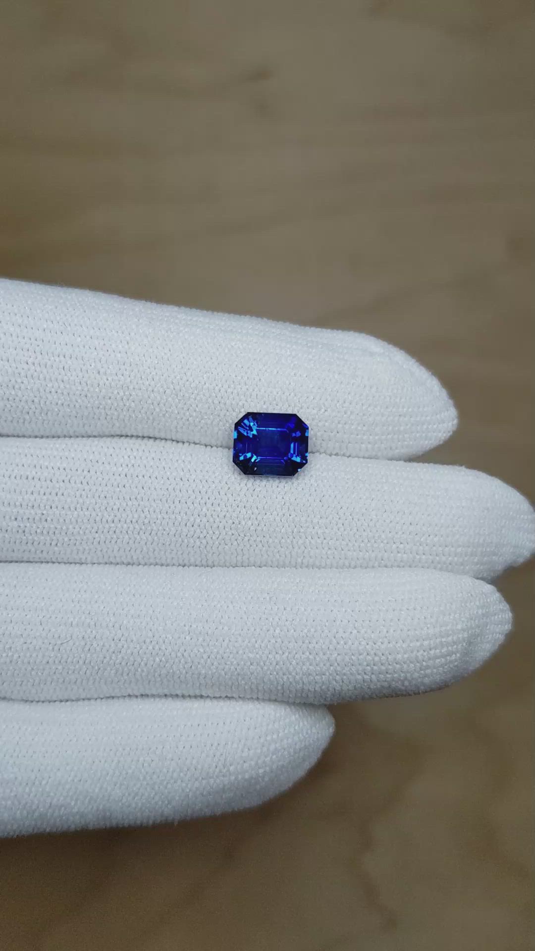 2.88 Ct. Blue Sapphire from Ceylon (Sri Lanka) Size Video