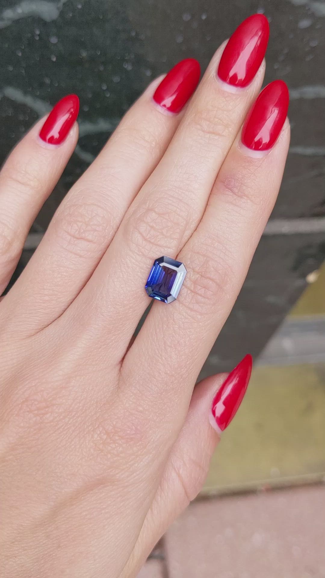 2.72 Ct. Blue Sapphire from Ceylon (Sri Lanka) Size Video