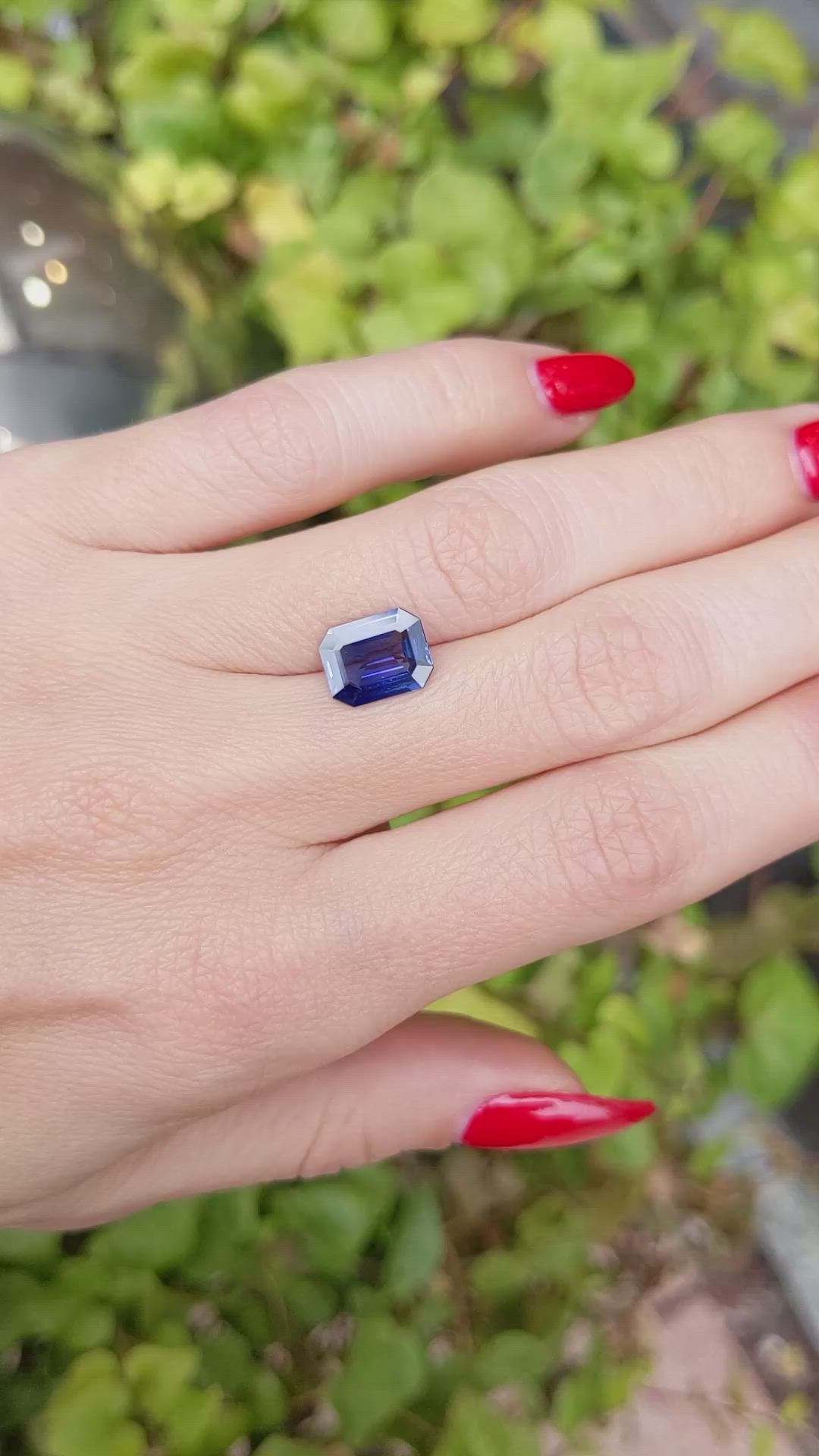 2.72 Ct. Blue Sapphire from Ceylon (Sri Lanka) Size Video