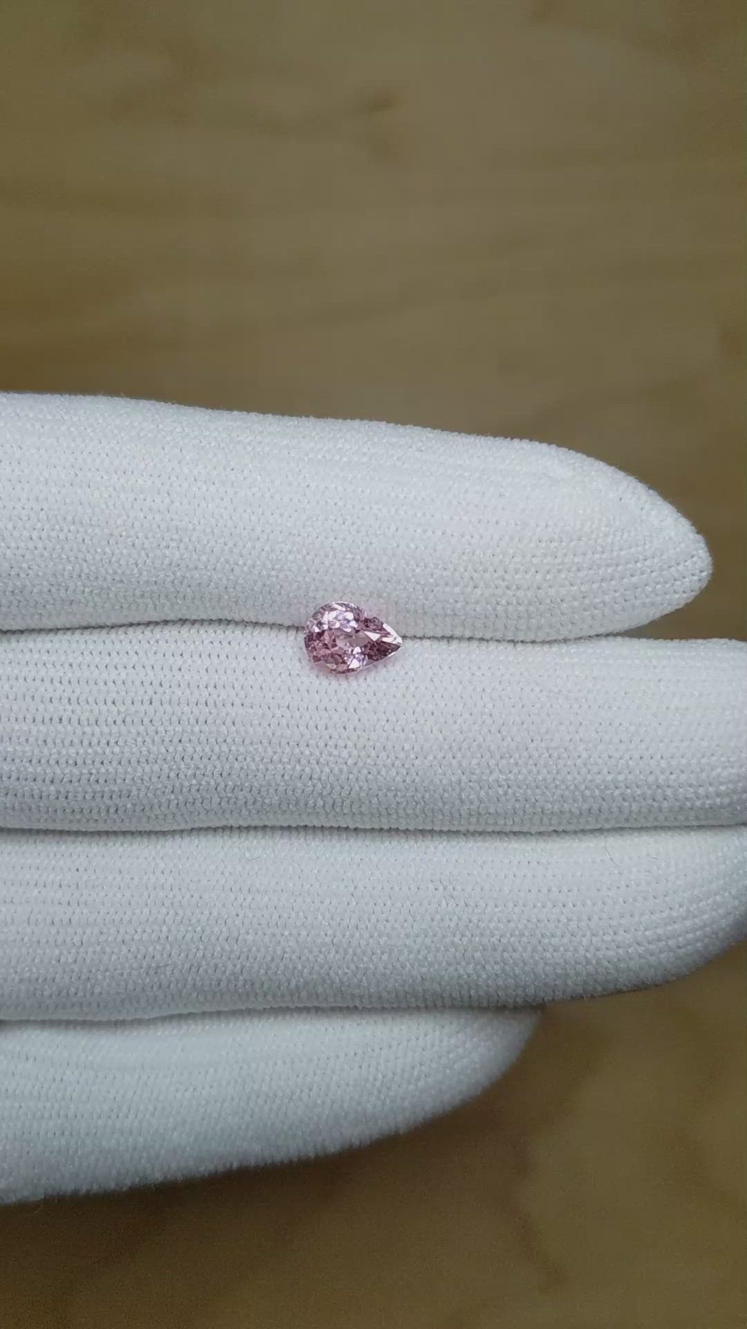 1.01 Ct. Padparadscha Sapphire from Madagascar Size Video