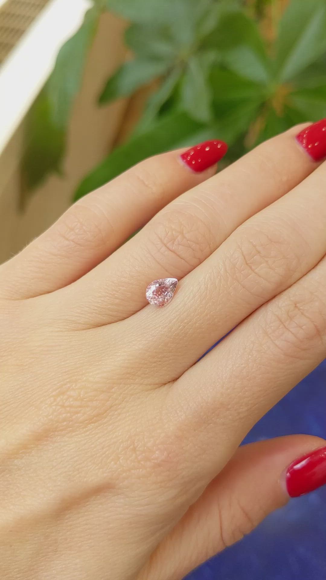 1.01 Ct. Padparadscha Sapphire from Madagascar Size Video