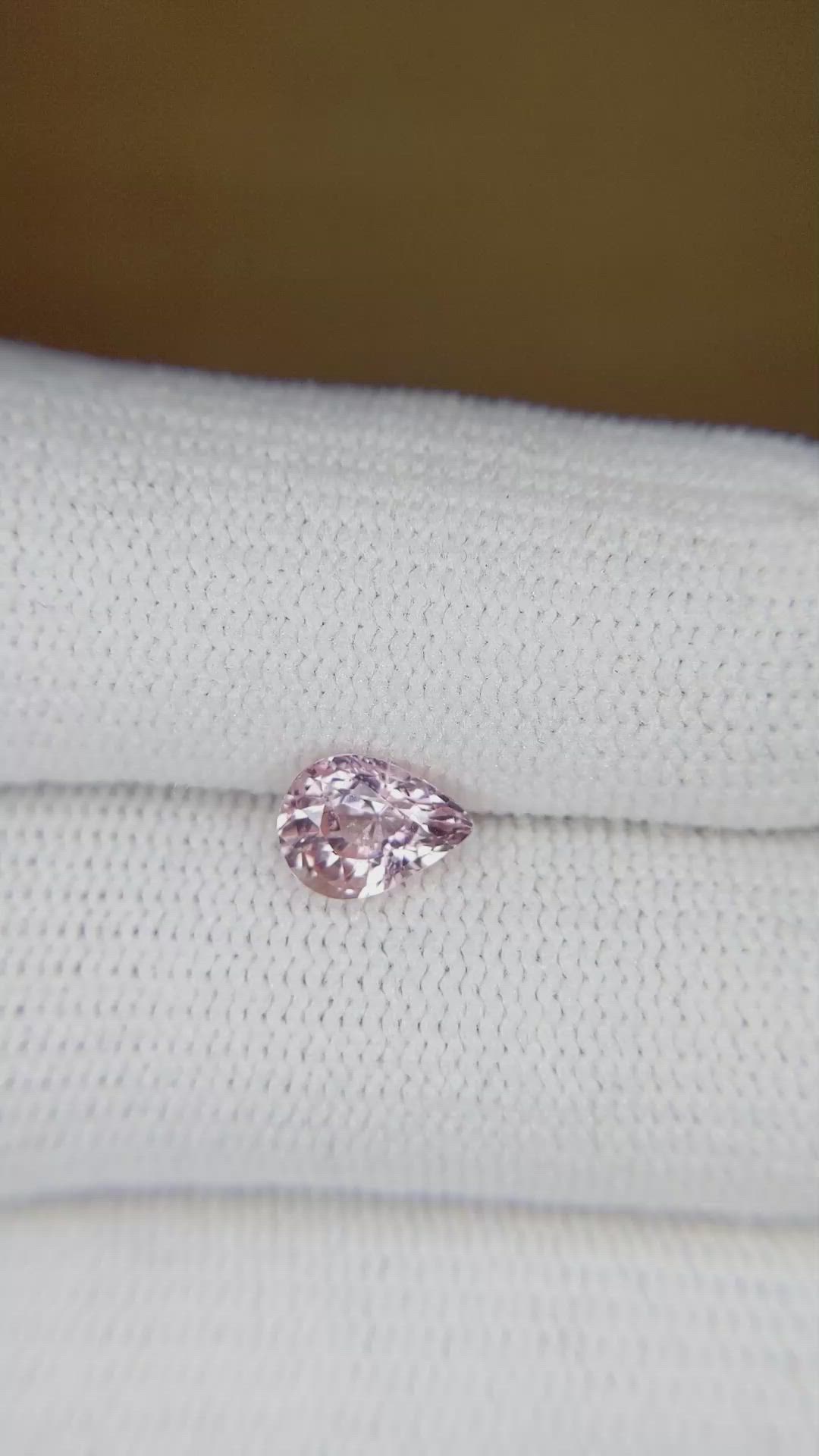 1.01 Ct. Padparadscha Sapphire from Madagascar Size Video
