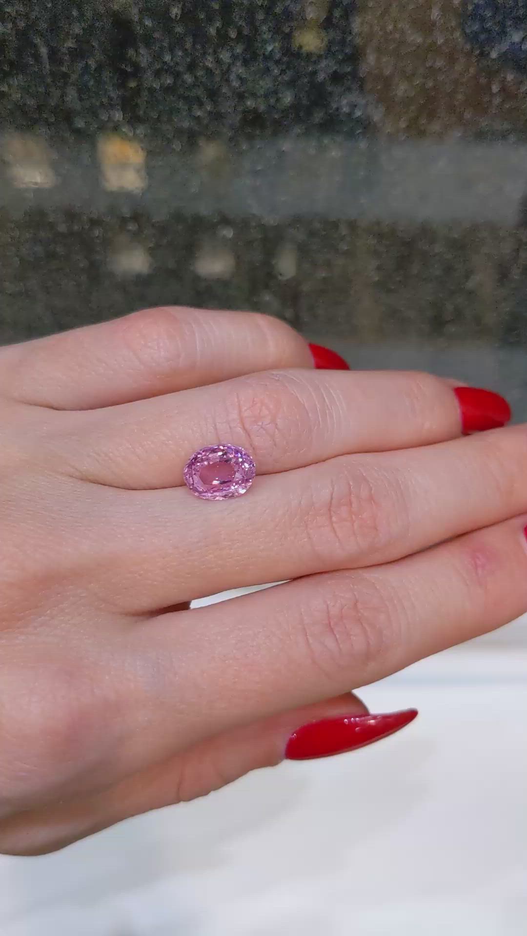 3.48 Ct. Padparadscha Sapphire from Madagascar Size Video