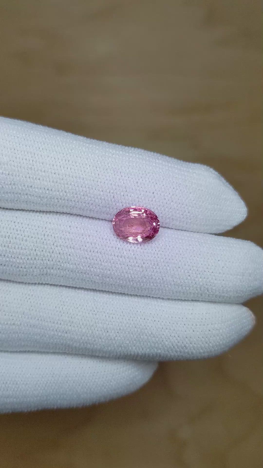 3.48 Ct. Padparadscha Sapphire from Madagascar Size Video