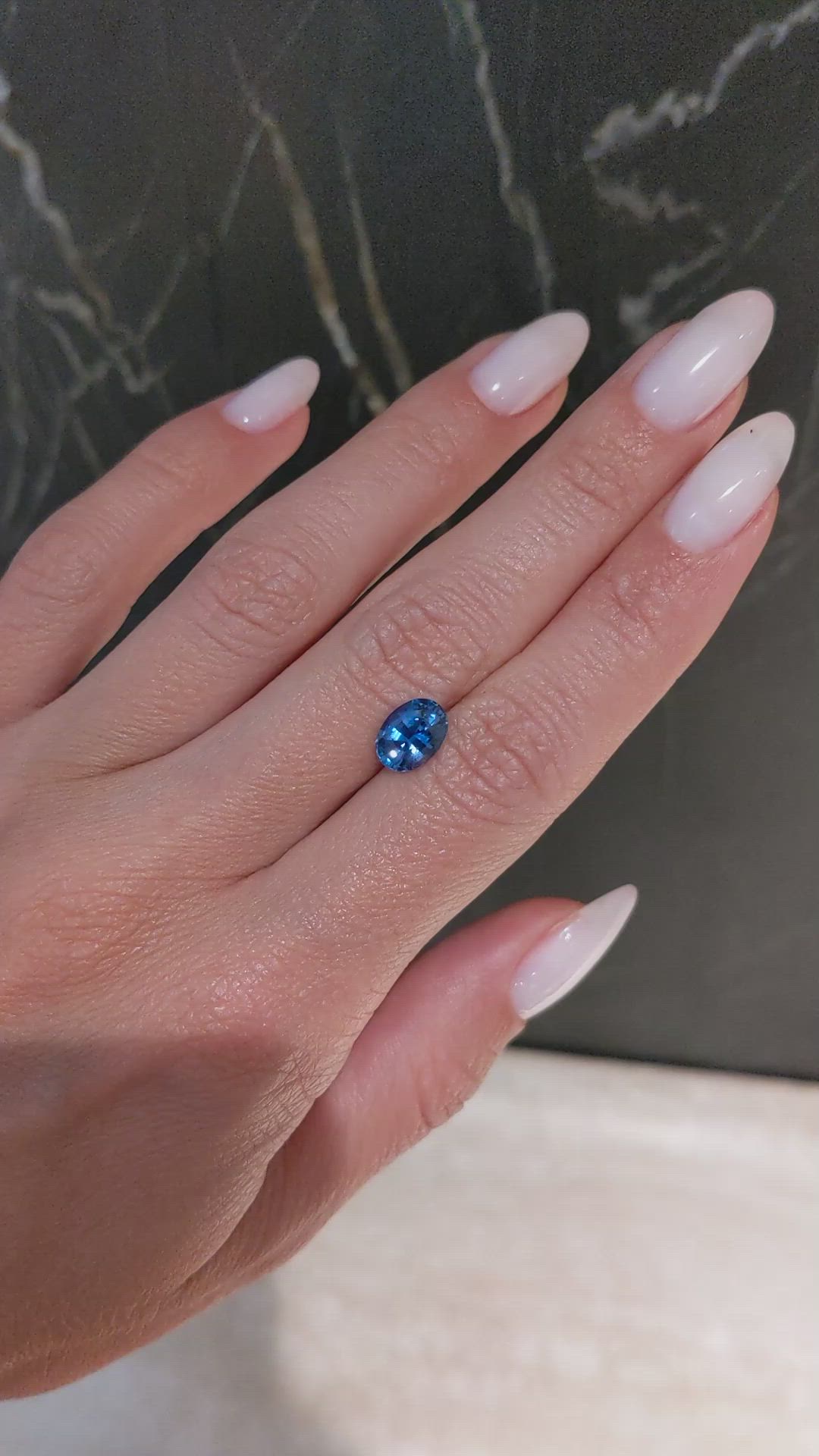 2.04 Ct. Blue Sapphire from Ceylon (Sri Lanka) Size Video