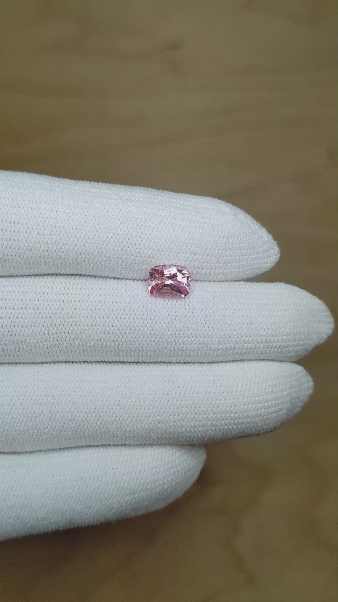 1.51 Ct. Padparadscha Sapphire from Madagascar Size Video