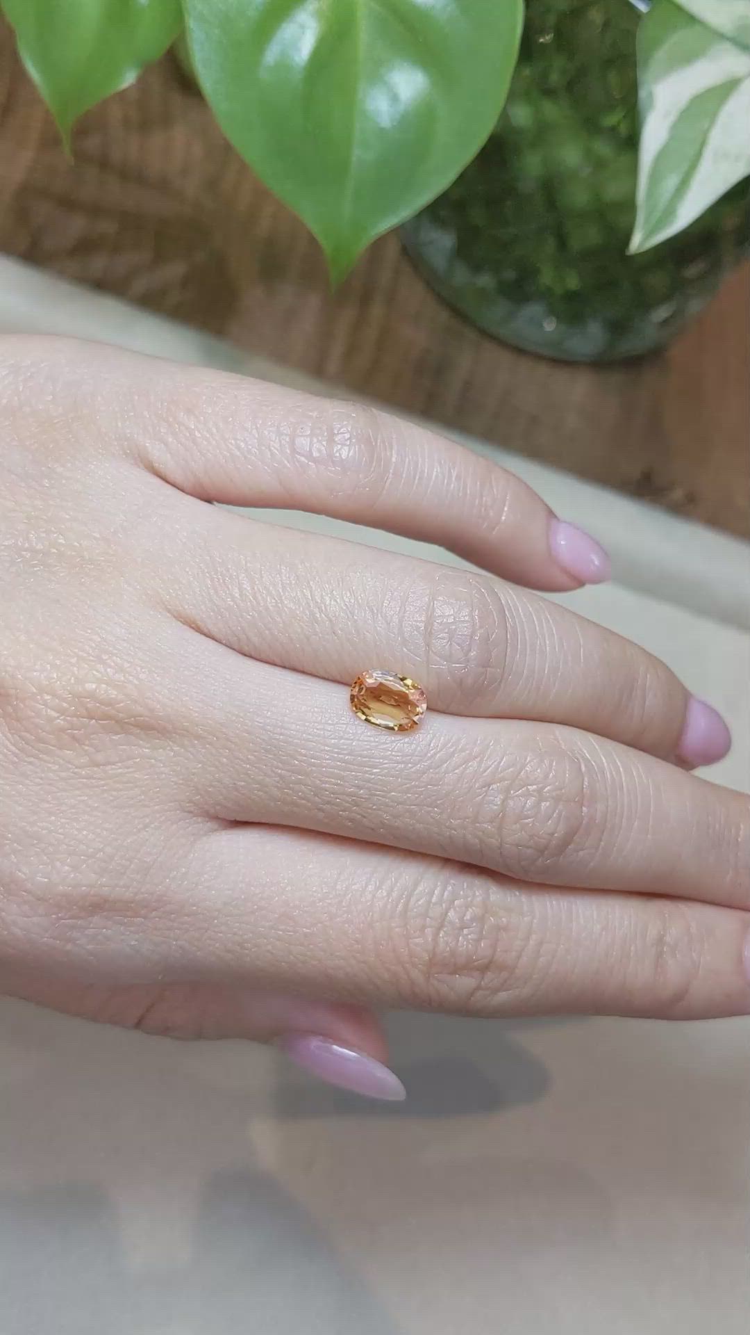 1.27 Ct. Peach Sapphire from Madagascar Size Video