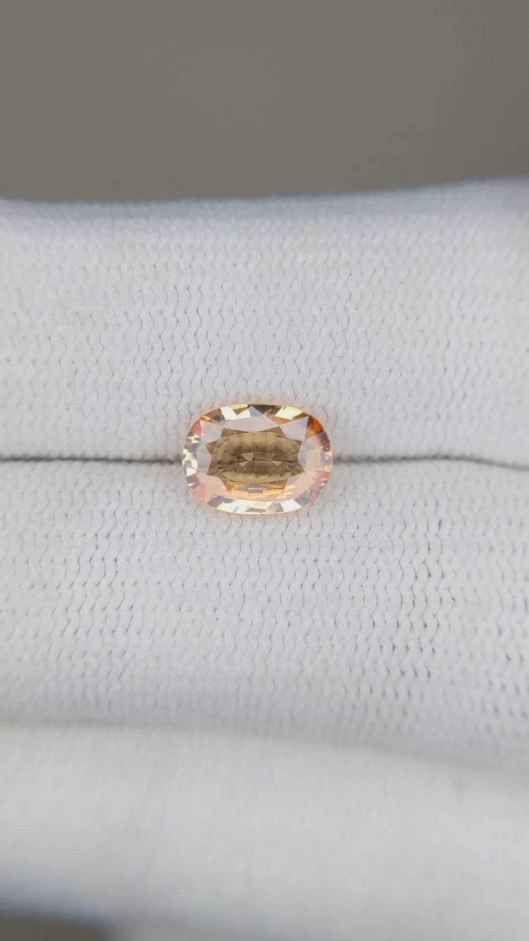1.27 Ct. Peach Sapphire from Madagascar Size Video