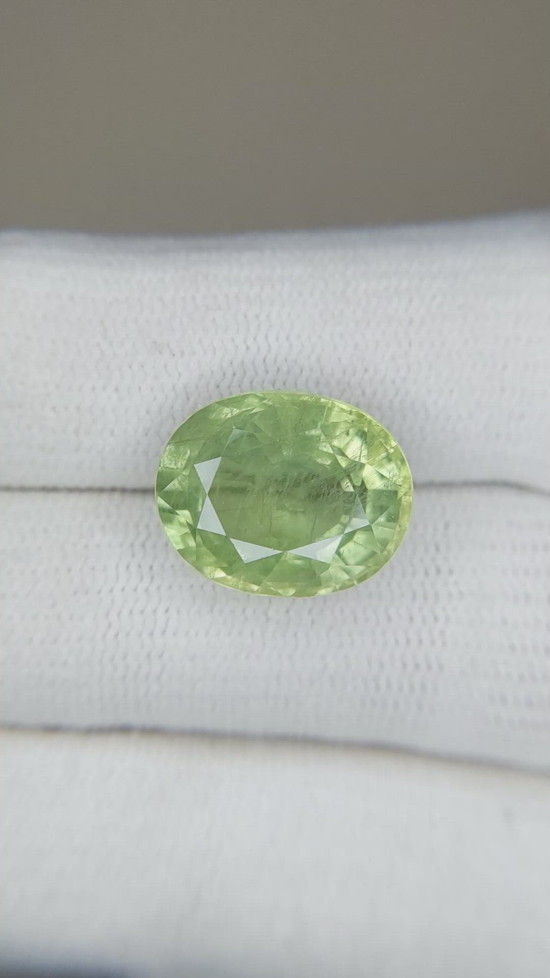 10.19 Ct. Green Sapphire from Madagascar Size Video