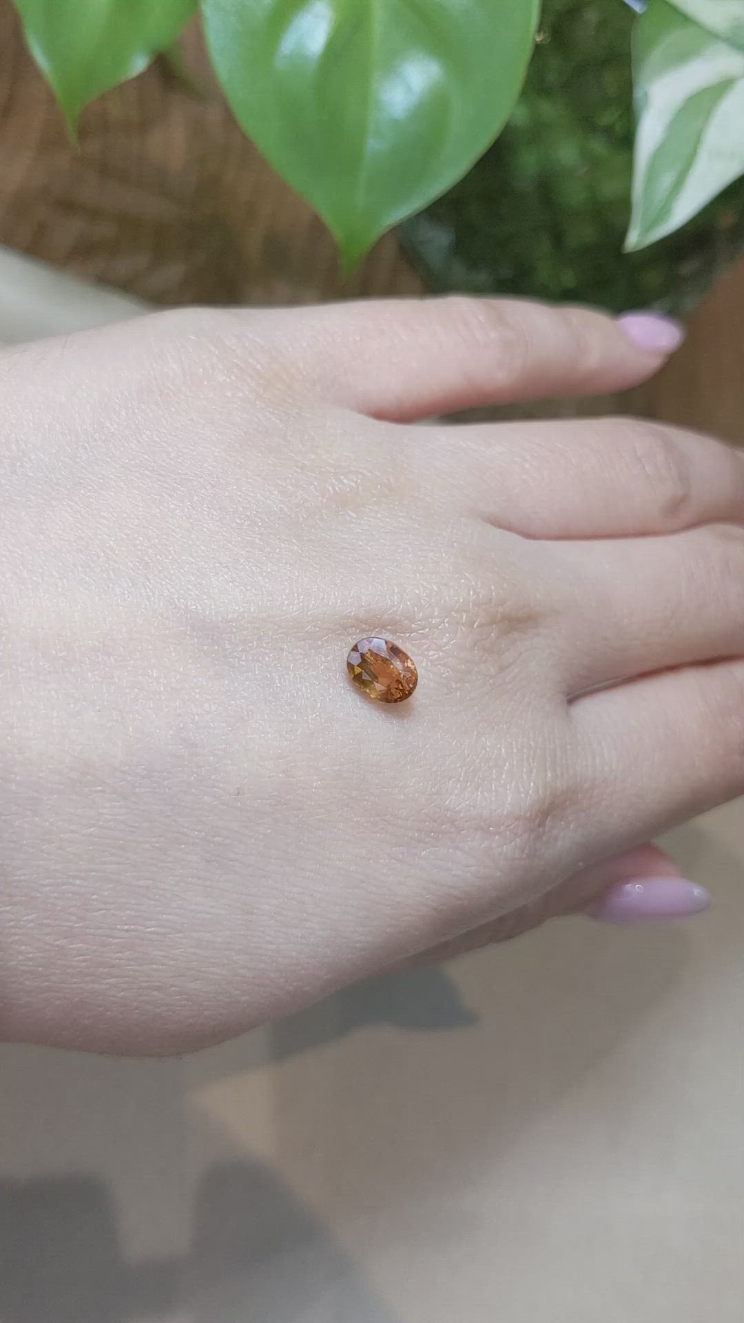 1.61 Ct. Orangish Brown Sapphire from Madagascar Size Video