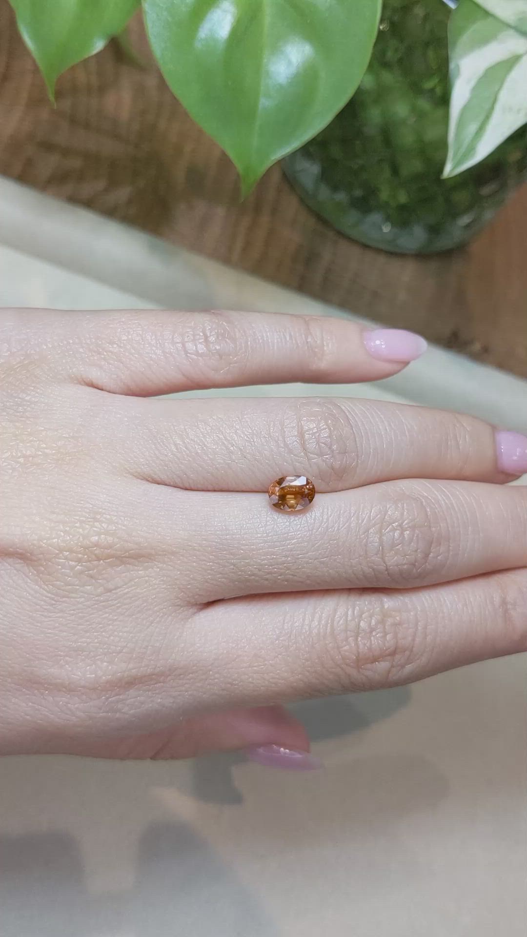 1.61 Ct. Orangish Brown Sapphire from Madagascar Size Video