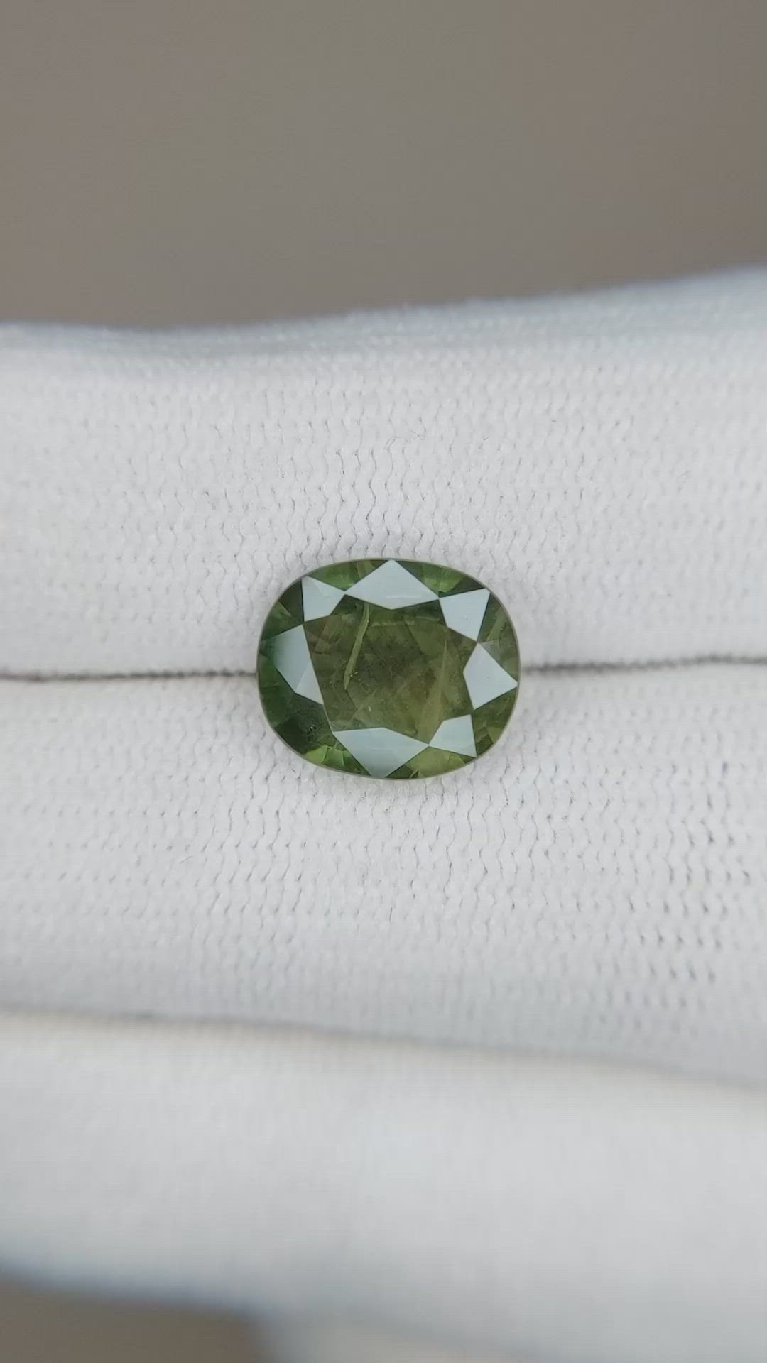 3.35 Ct. Green Sapphire from Madagascar Size Video