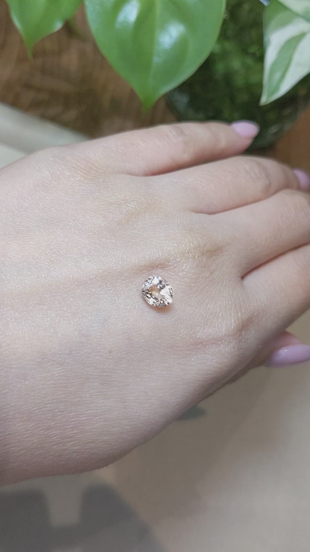 1.50 Ct. Peach Sapphire from Madagascar Size Video