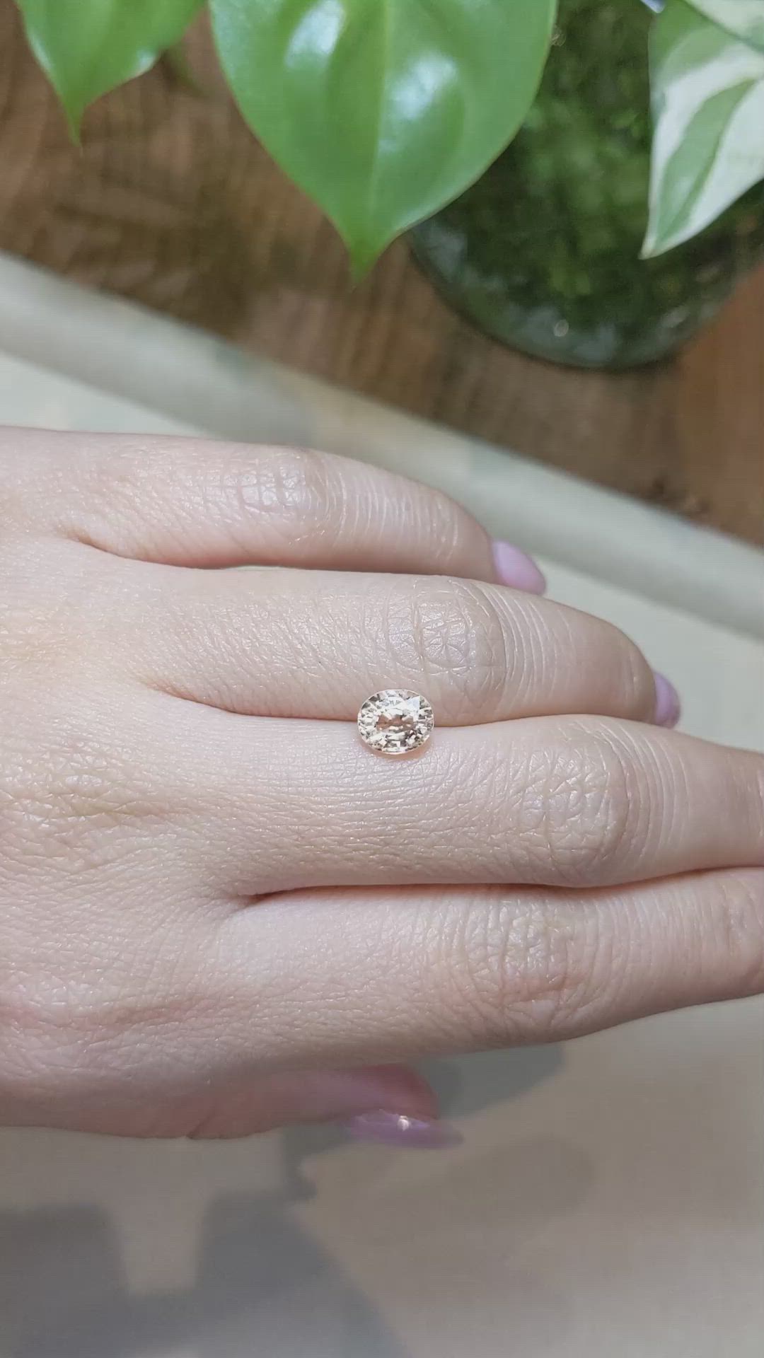 1.50 Ct. Peach Sapphire from Madagascar Size Video