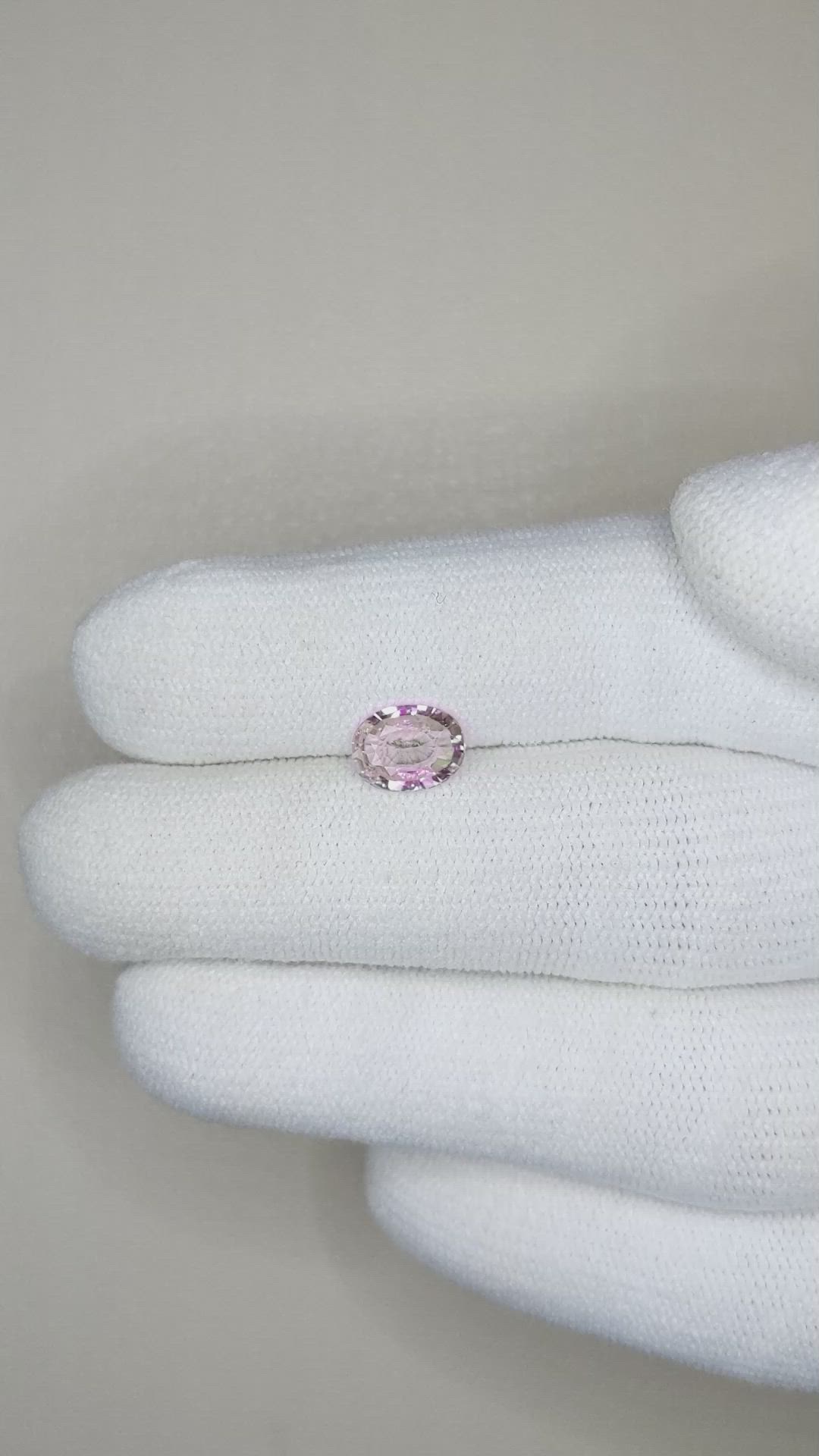 1.14 Ct. Pink Sapphire from Madagascar Size Video