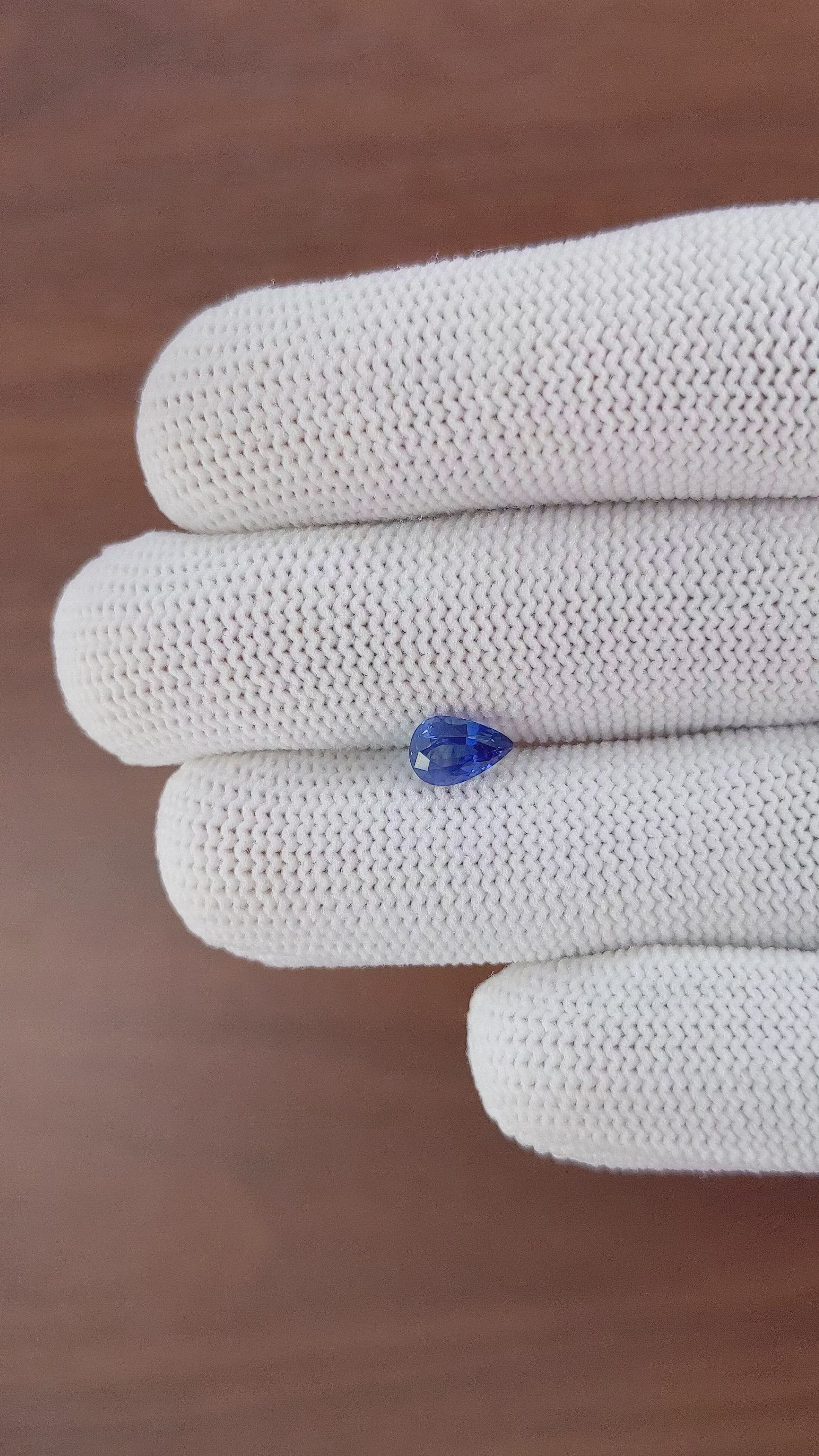 0.95 Ct. Blue Sapphire from Africa Size Video