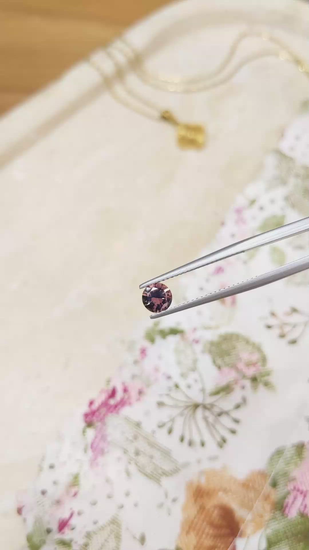 0.74 Ct. Reddish Orange Sapphire from Ceylon (Sri Lanka) Size Video