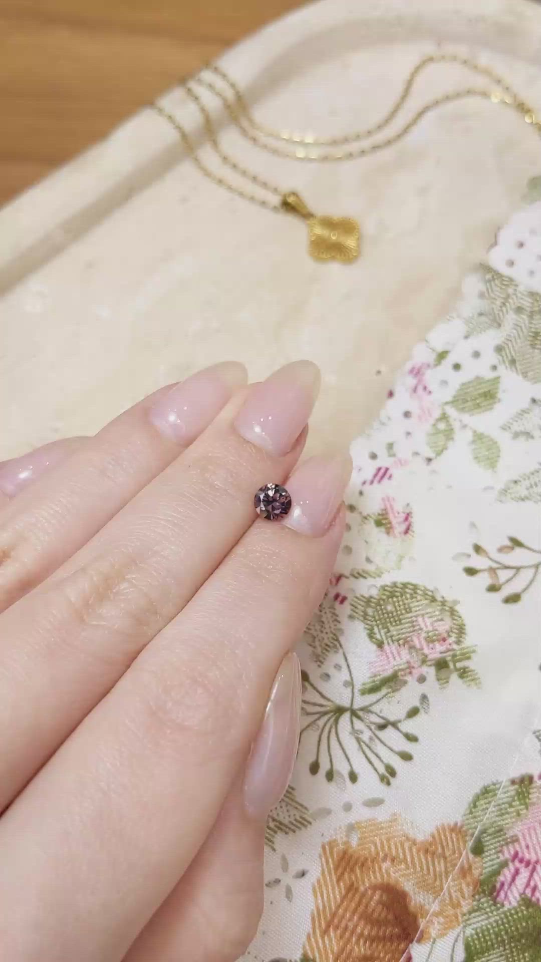 0.74 Ct. Reddish Orange Sapphire from Ceylon (Sri Lanka) Size Video