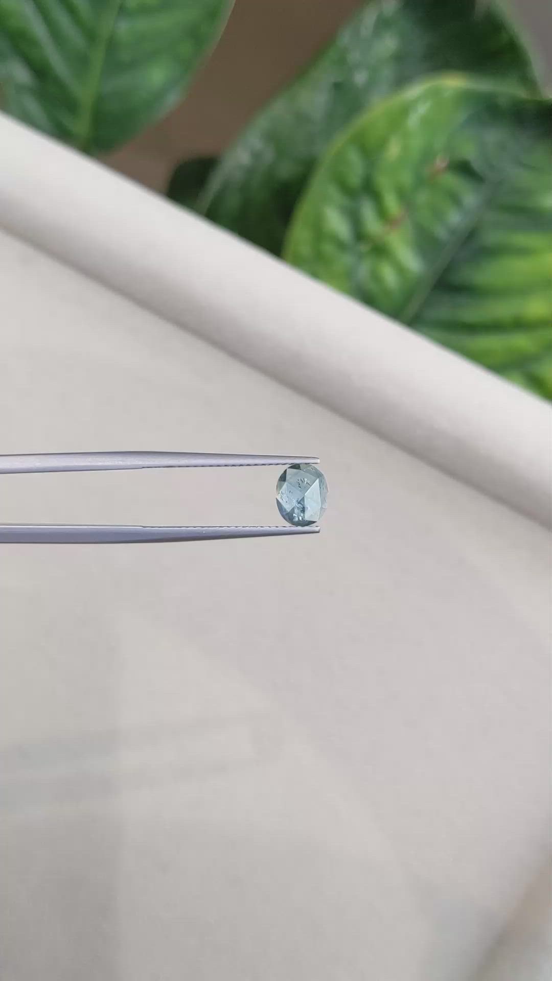 1.02 Ct. Greenish Blue Sapphire from Montana Size Video