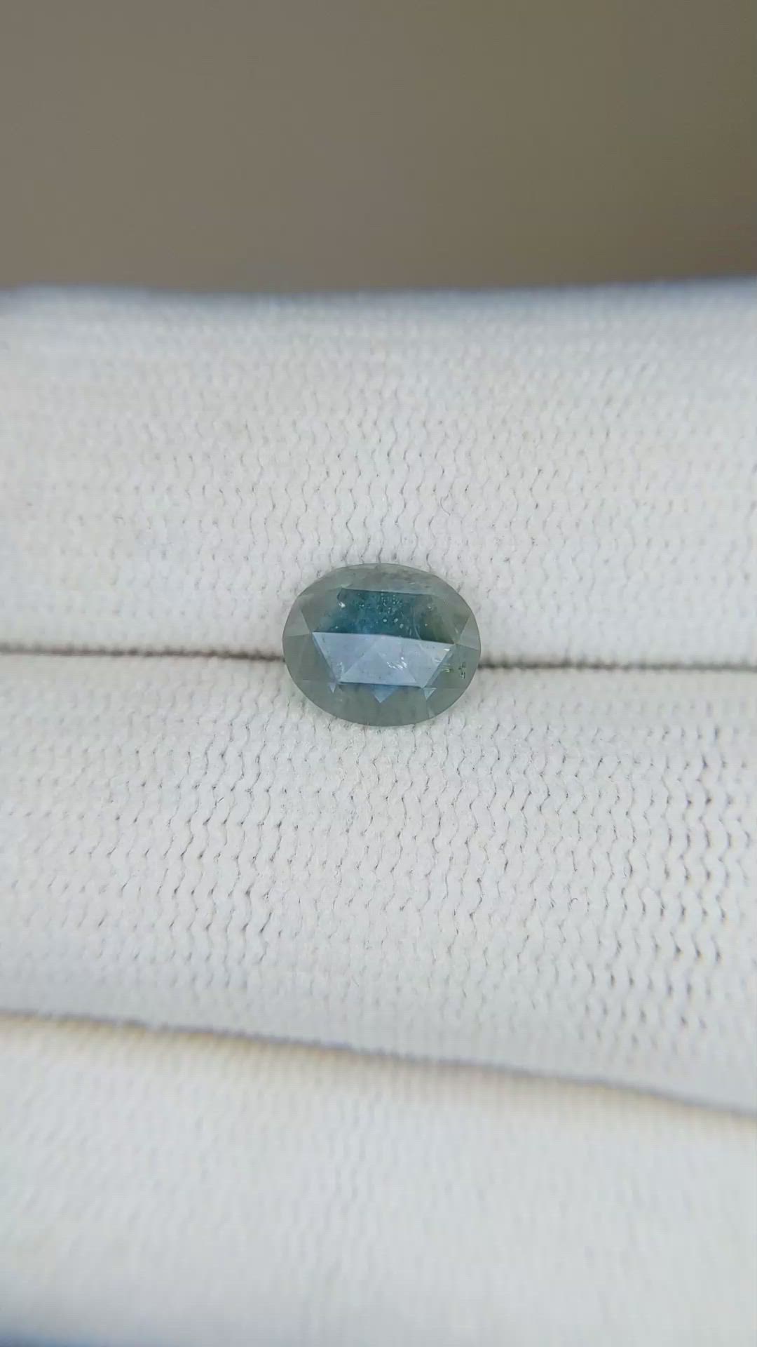 1.18 Ct. Greenish Blue Sapphire from Montana Size Video