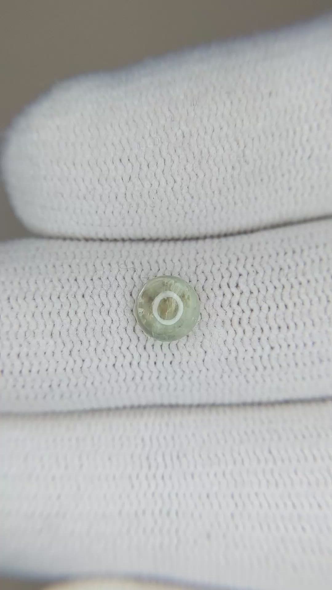 1.00 Ct. Greenish Yellow Cabochon Sapphire from Montana Size Video