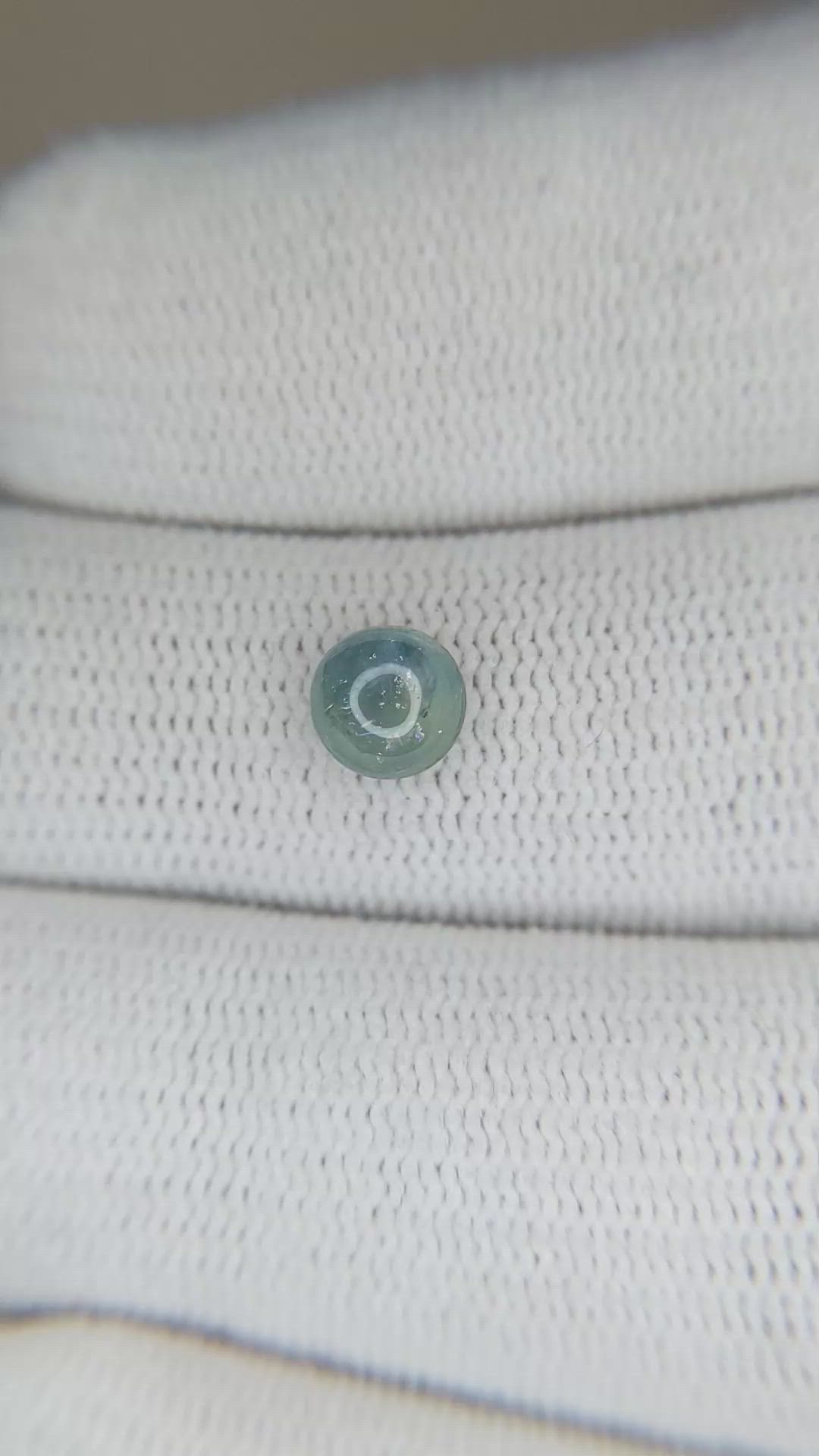 1.10 Ct. Greenish Blue Cabochon Sapphire from Montana Size Video