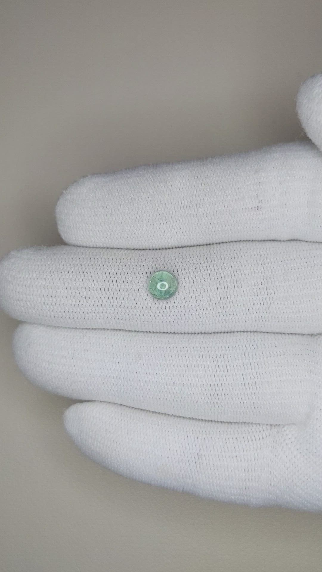 1.15 Ct. Bluish Green Cabochon Sapphire from Montana Size Video
