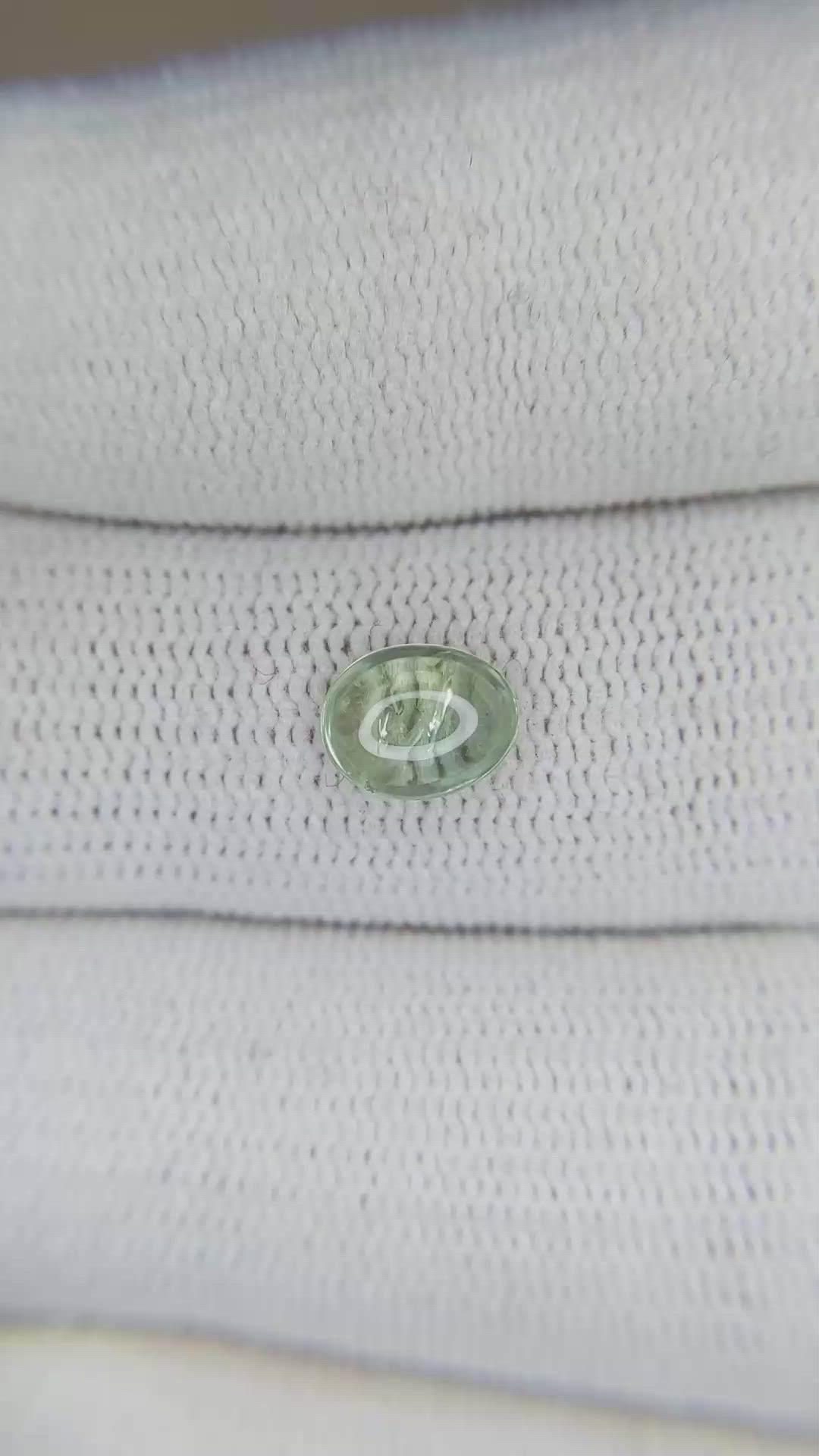 1.15 Ct. Green Cabochon Sapphire from Montana Size Video